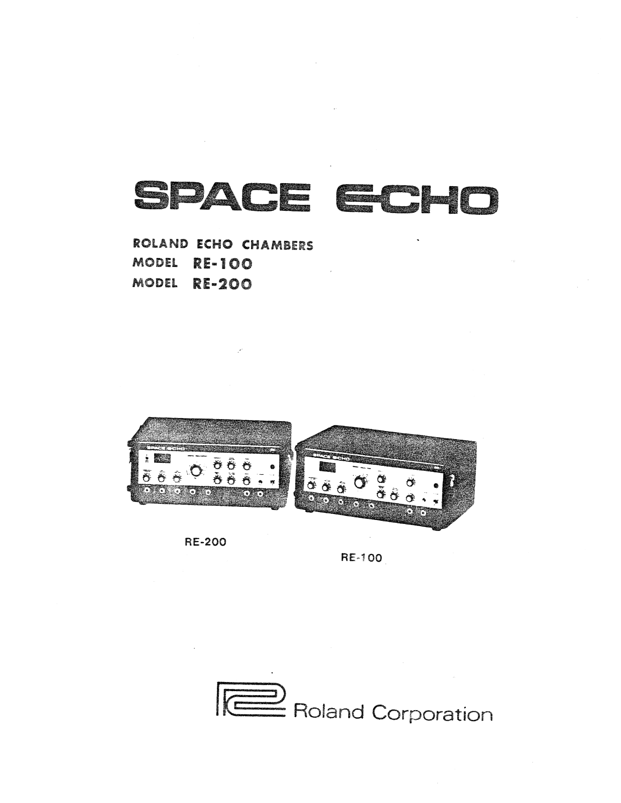 Roland RE 200 Service Manual