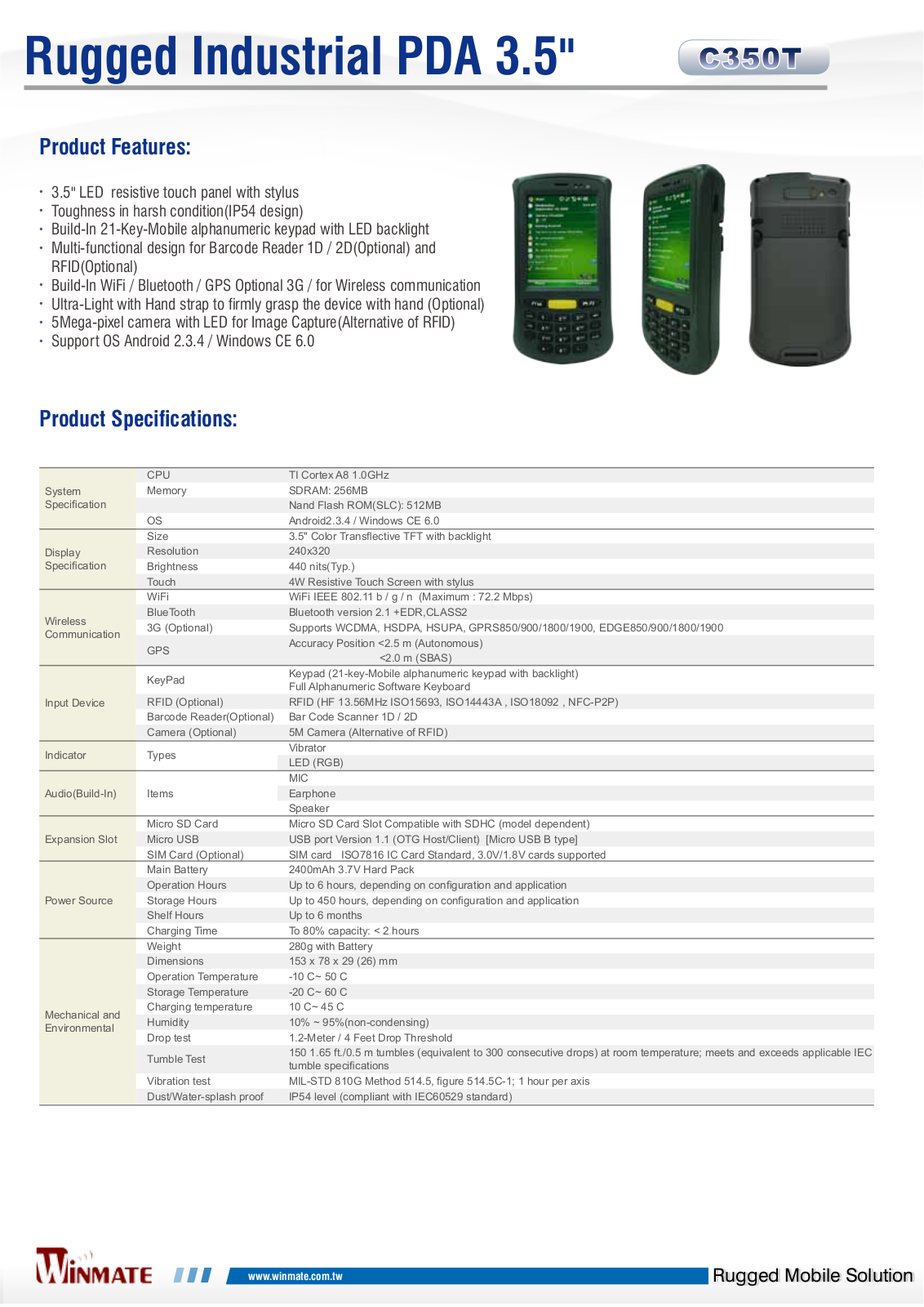 Impulse C350T User Manual