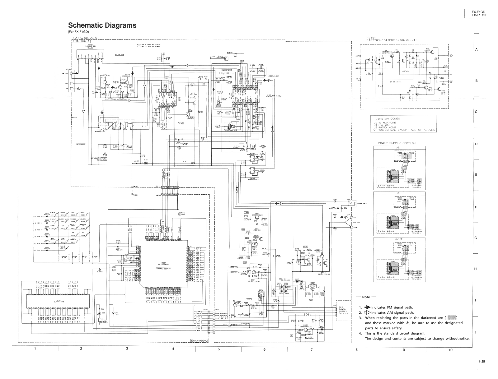 JVC FXF-1-GD Schematic