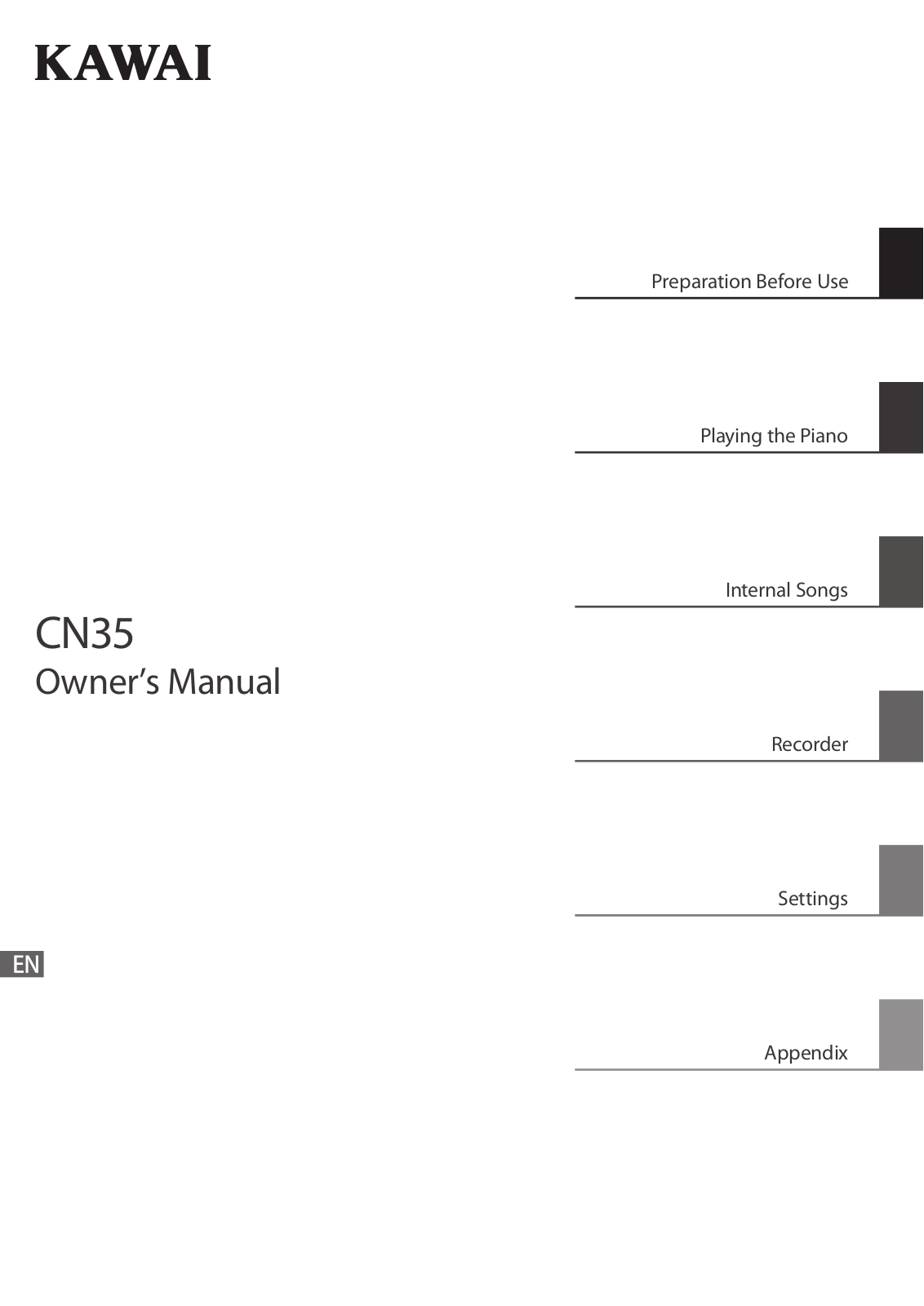 Kawai CN35 Owner’s Manual