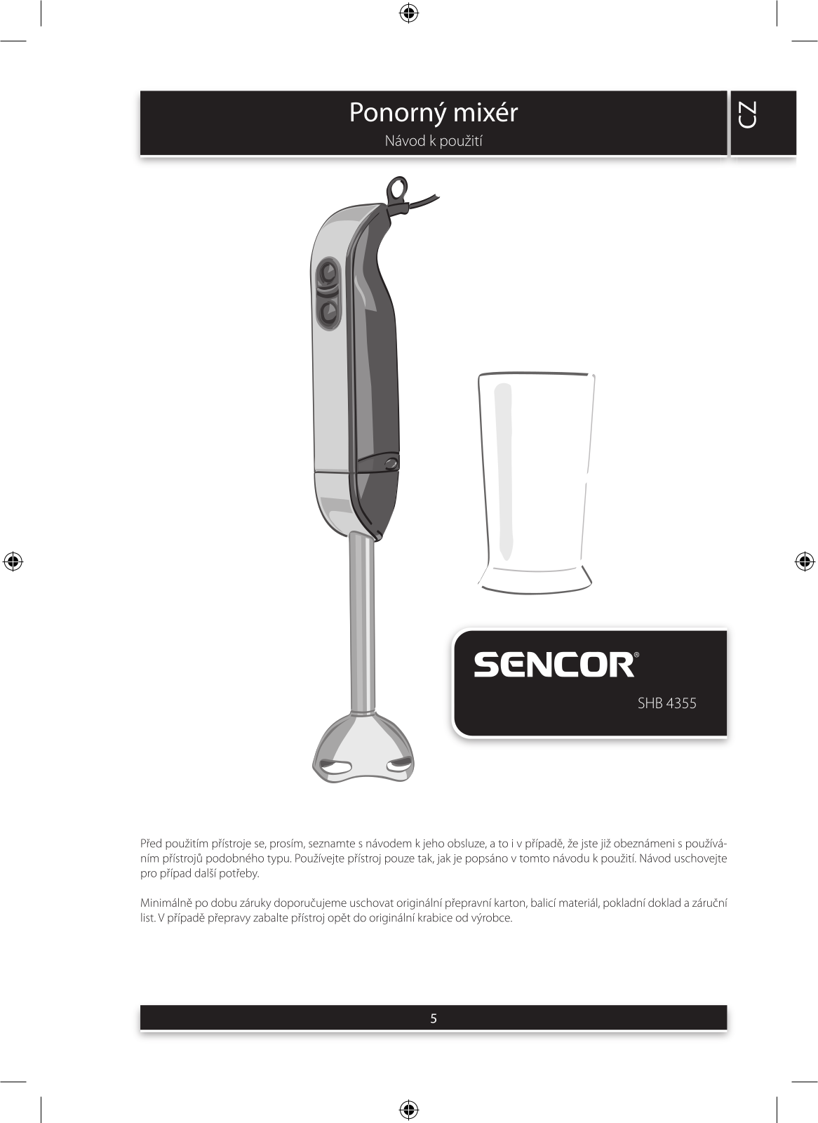 Sencor SHB 4355 User Manual - ManualMachine.com