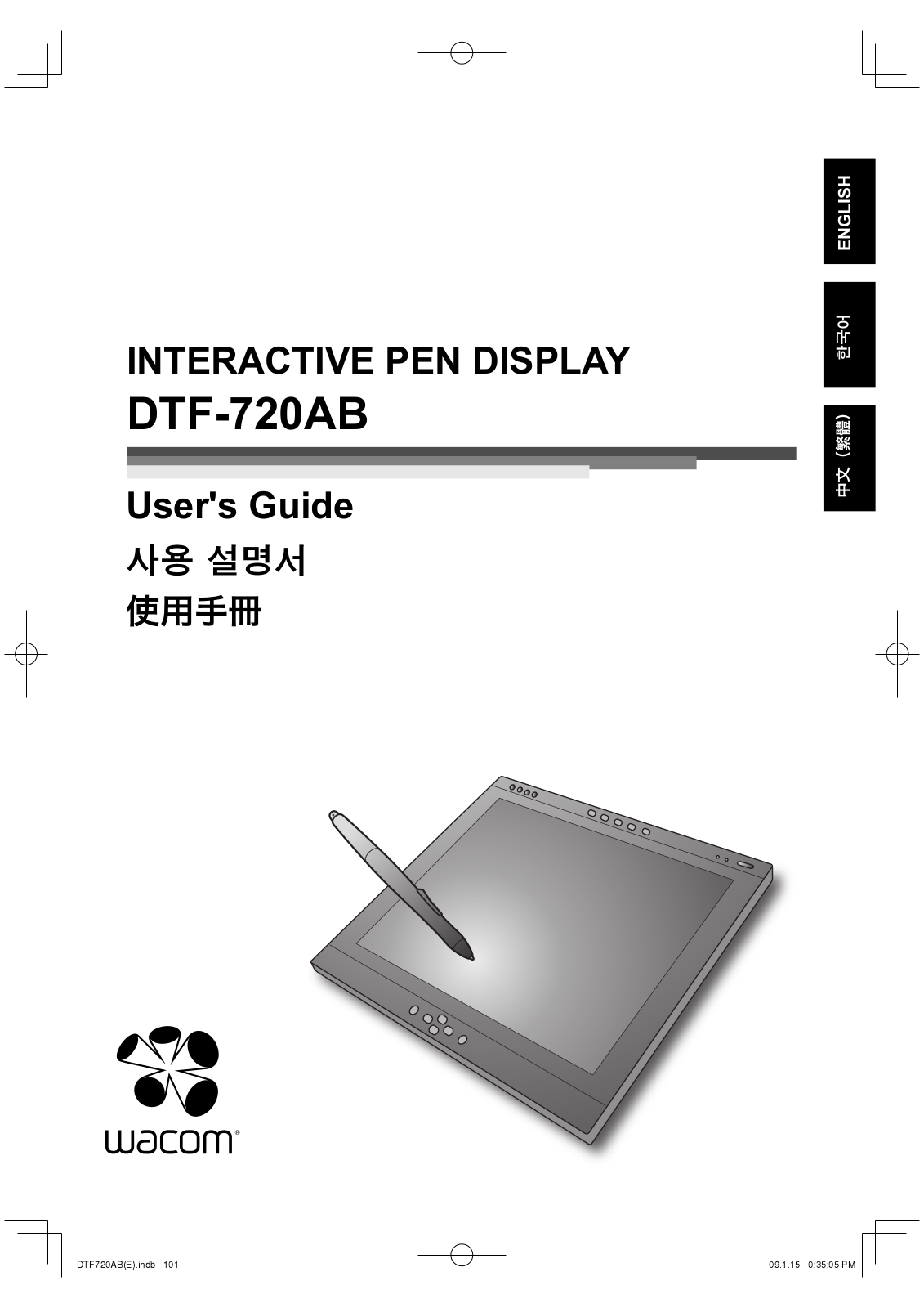 Wacom Co DTF720A Users Manual