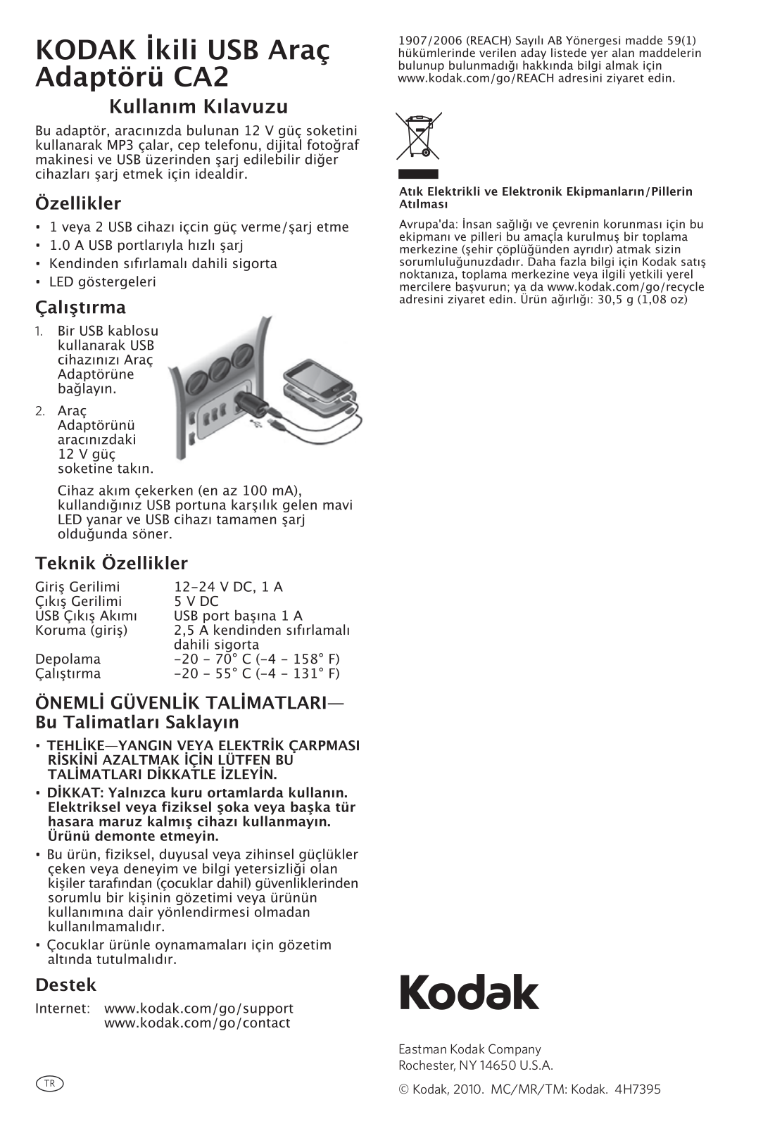 Kodak CA2 User Manual