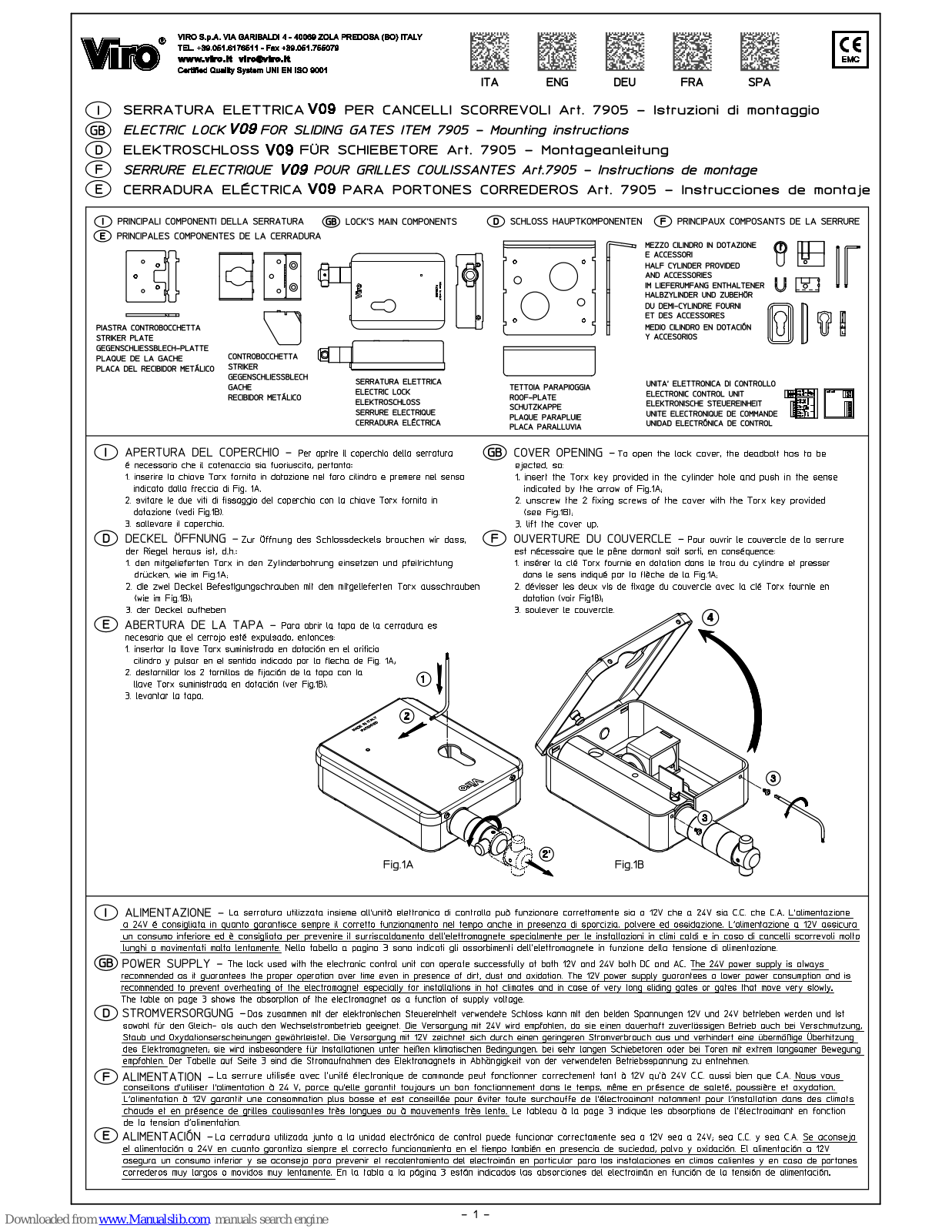 Viro V09 Mounting Instructions - ManualMachine.com