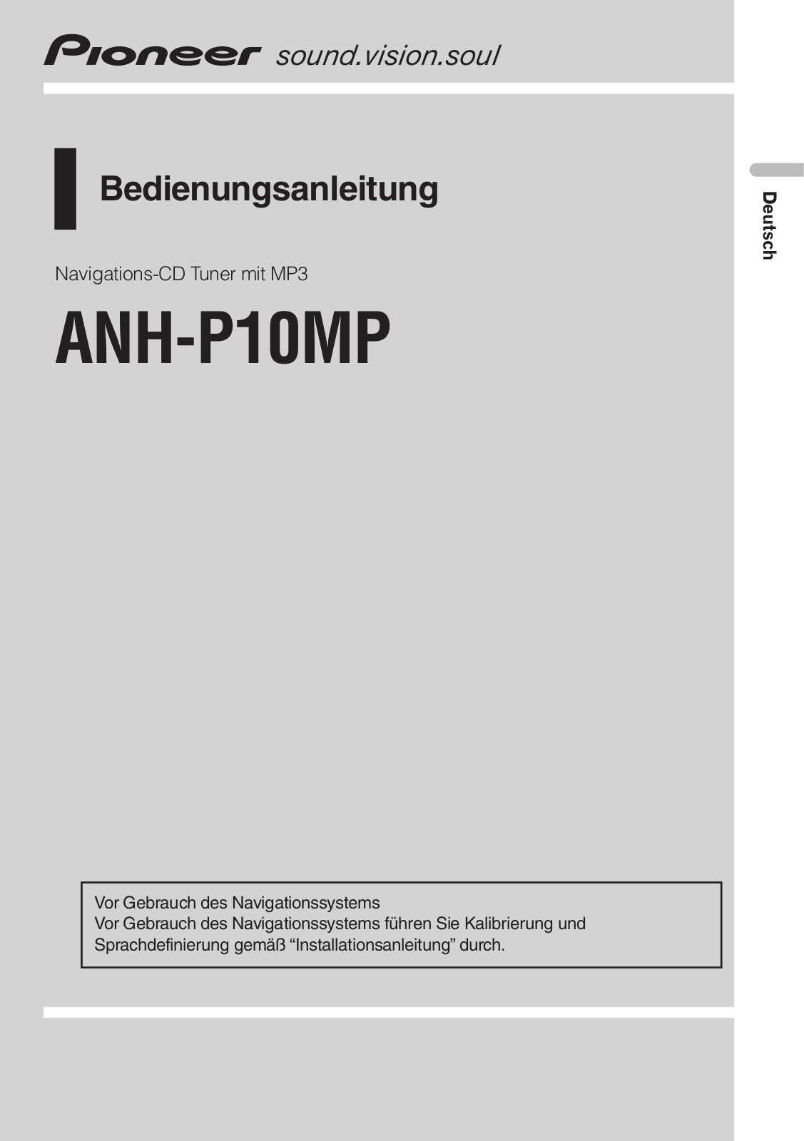 Pioneer ANH-P10MP User manual