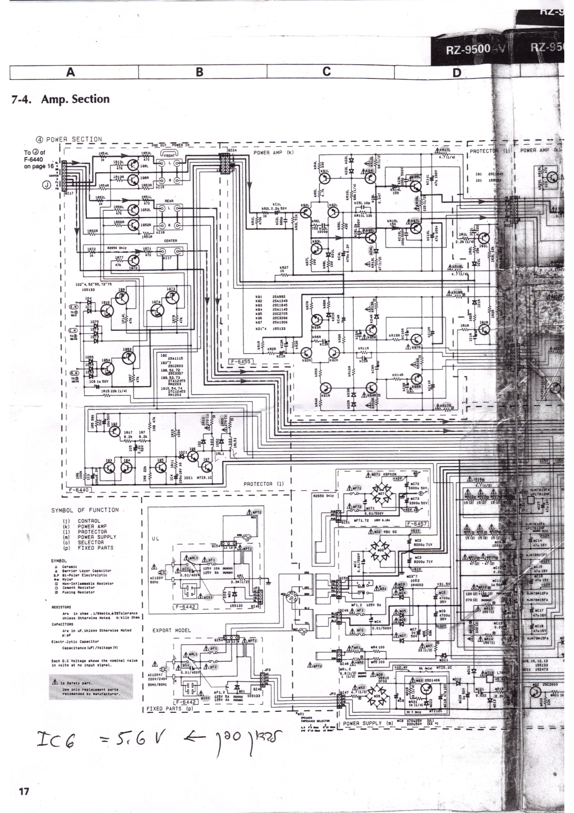 Sansui rz 9500, rz 9500 av Schematic