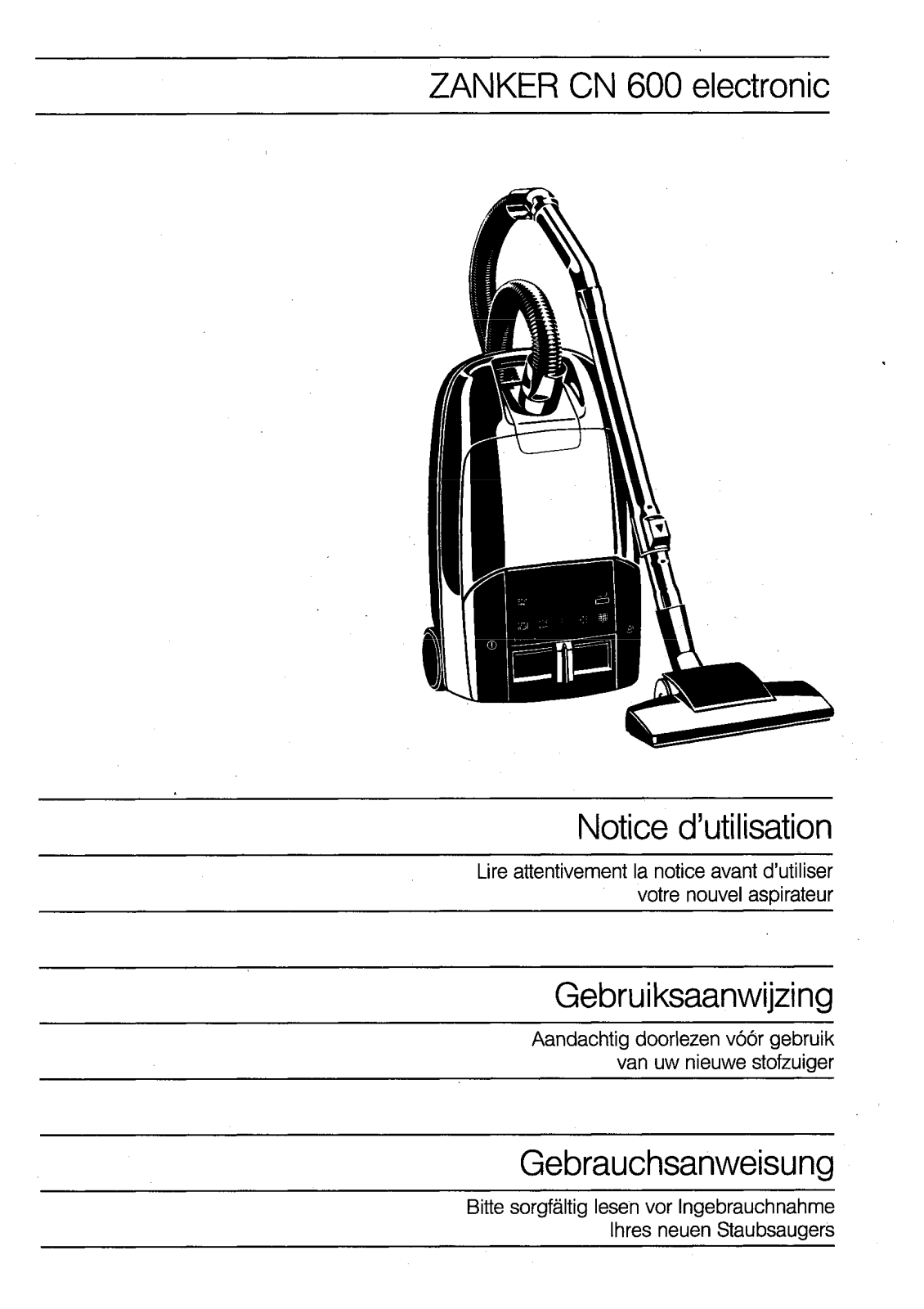 Zanker CN 600 Operating Manual