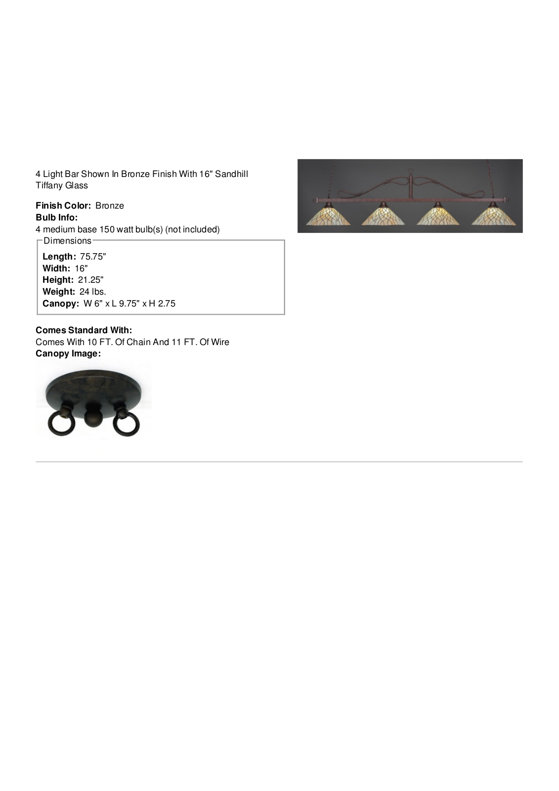 Fleur De Lis Living FDLL5494 Specifications - ManualMachine.com