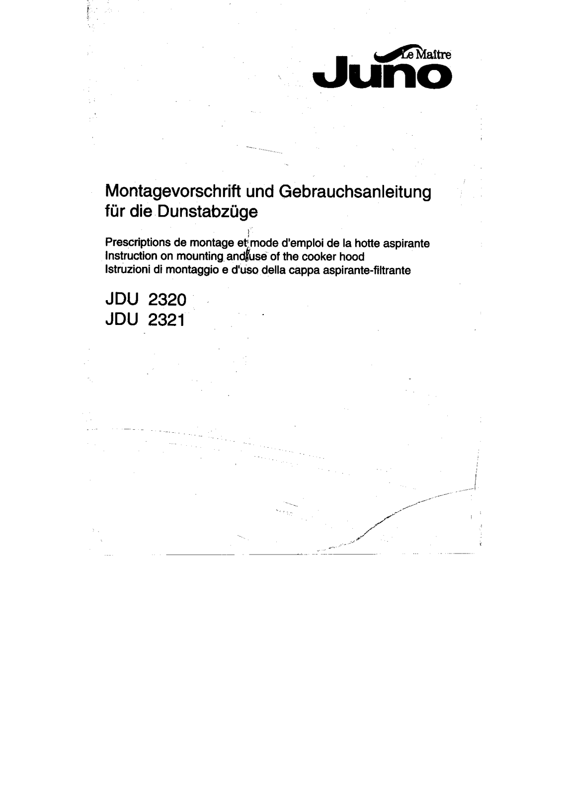 Juno JDU2321S, JDU1300S, JDU2321B, JDU2321W User Manual