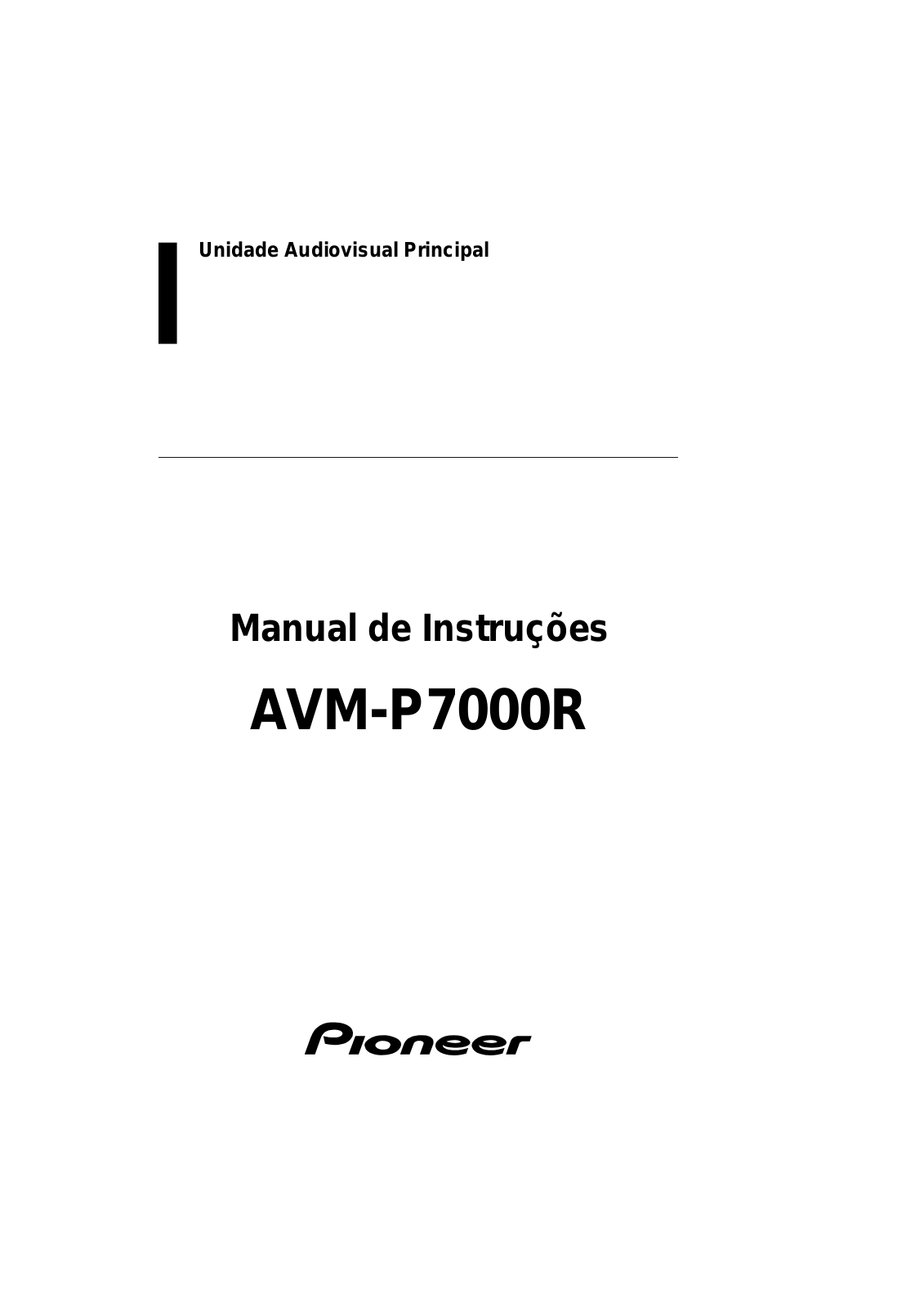 Pioneer AVM-P7000R User manual