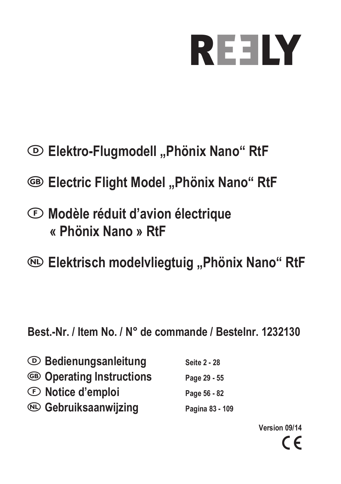 Reely Phönix Nano User guide