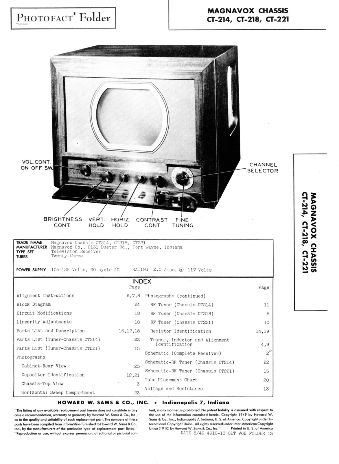 Magnavox ct 214, ct 218, ct 221 schematic - ManualMachine.com