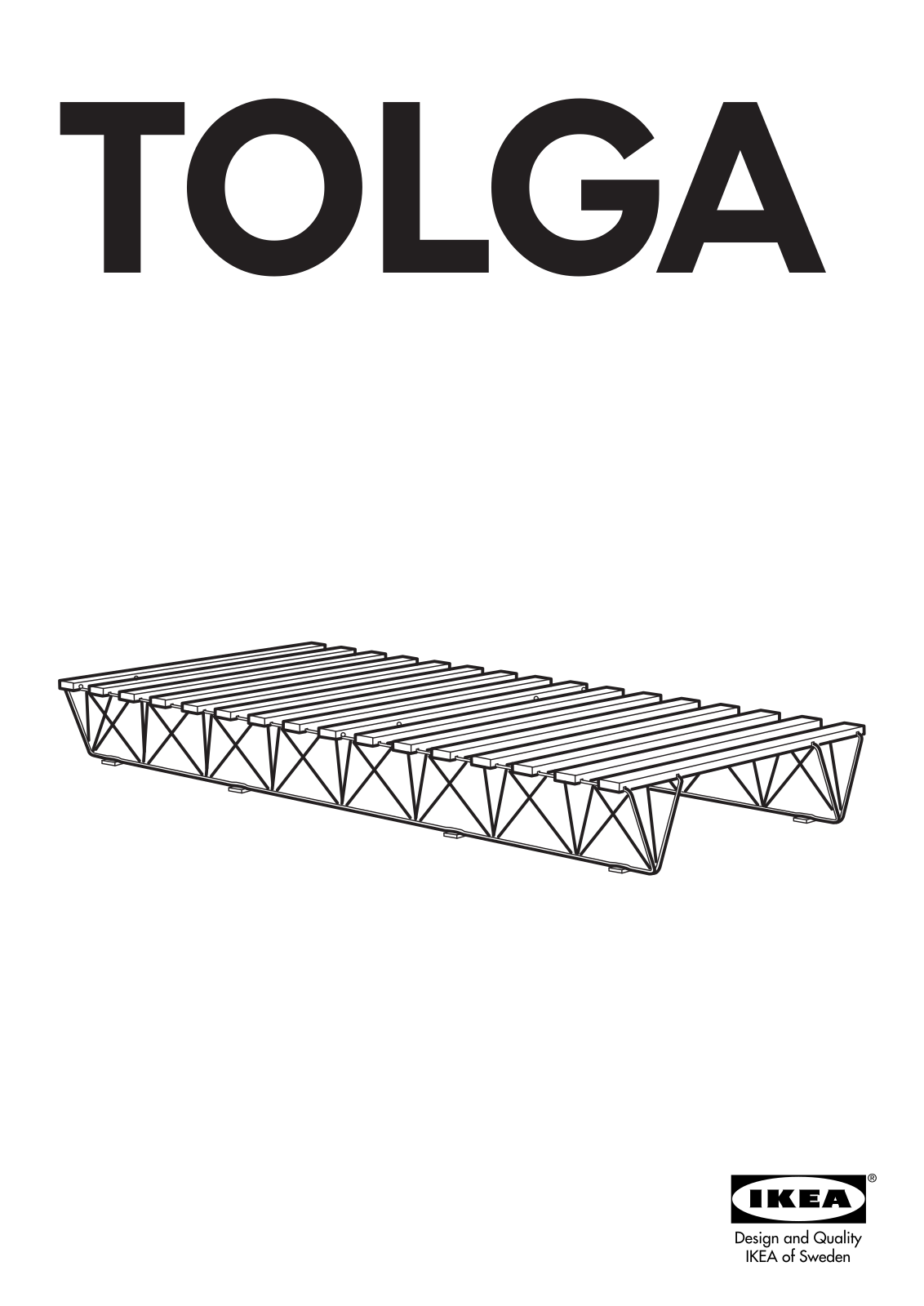 IKEA TOLGA BED FRAME User Manual