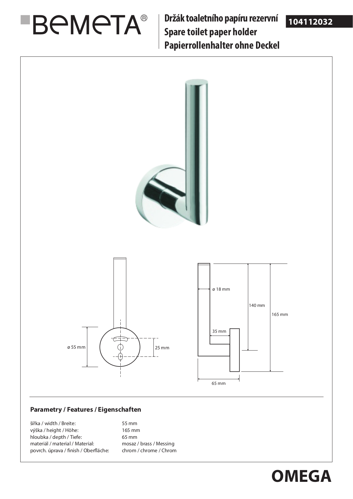 Bemeta Omega 104112032 User guide