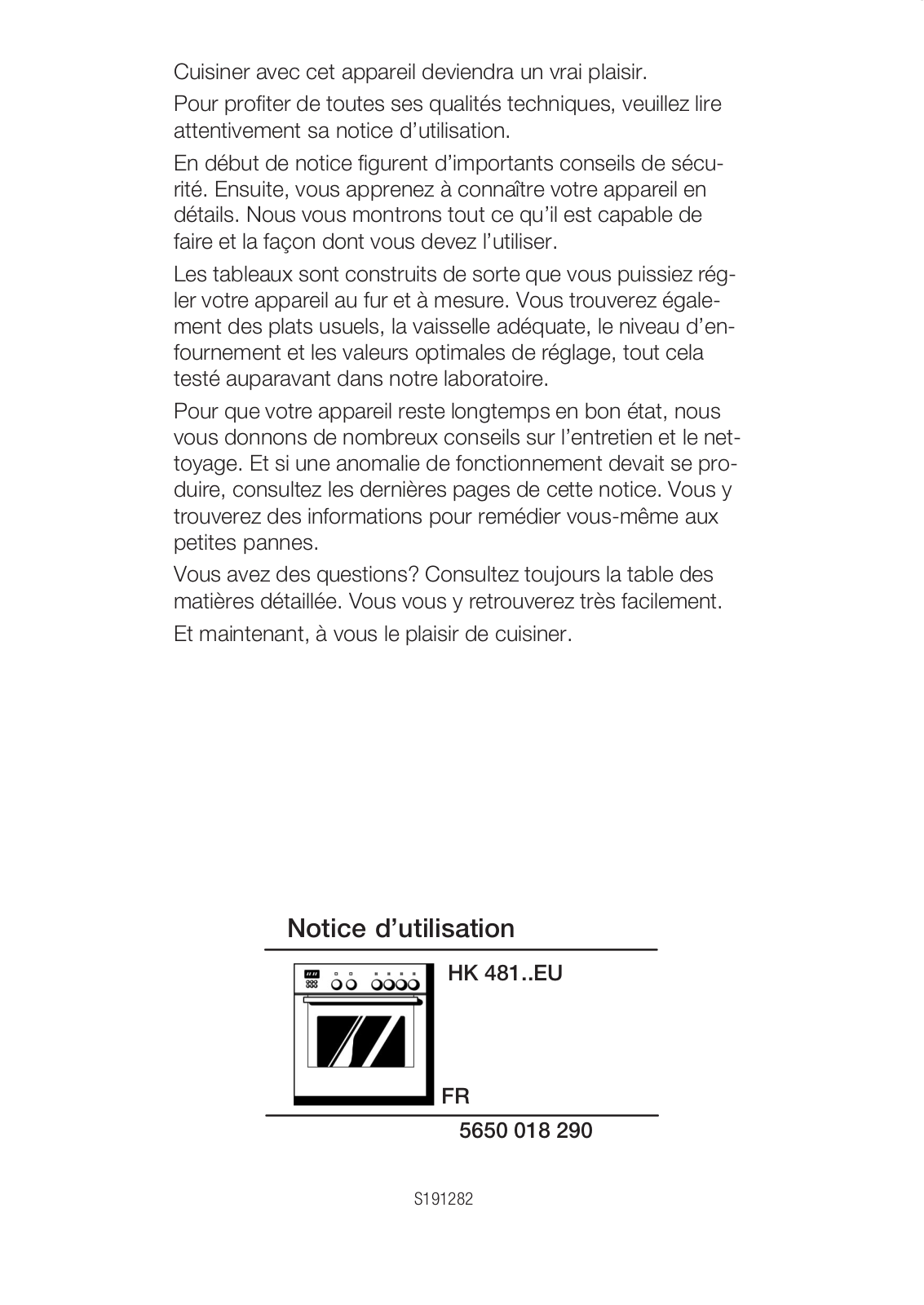 SIEMENS HK48155EU User Manual