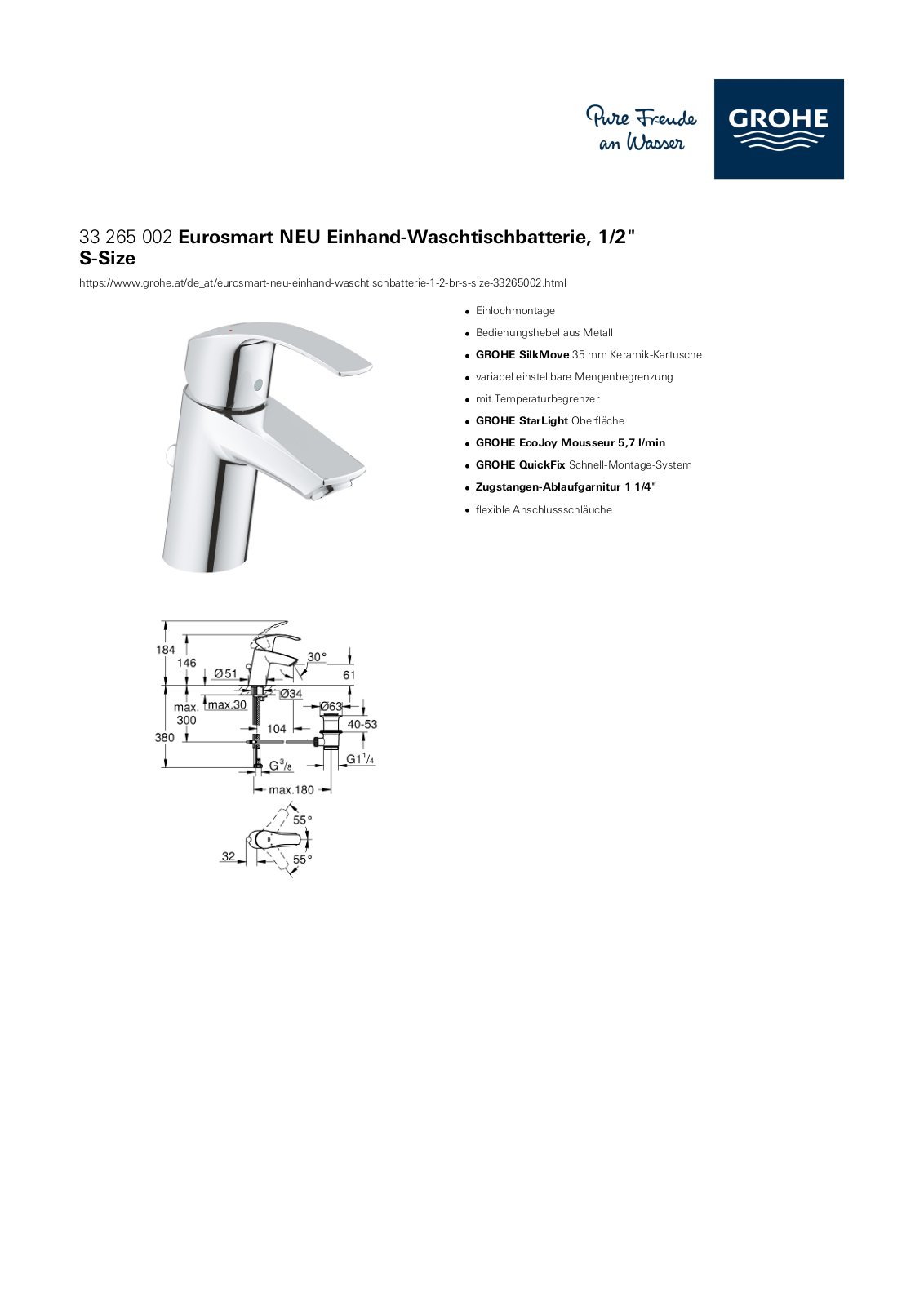 Grohe 33265002 Service Manual