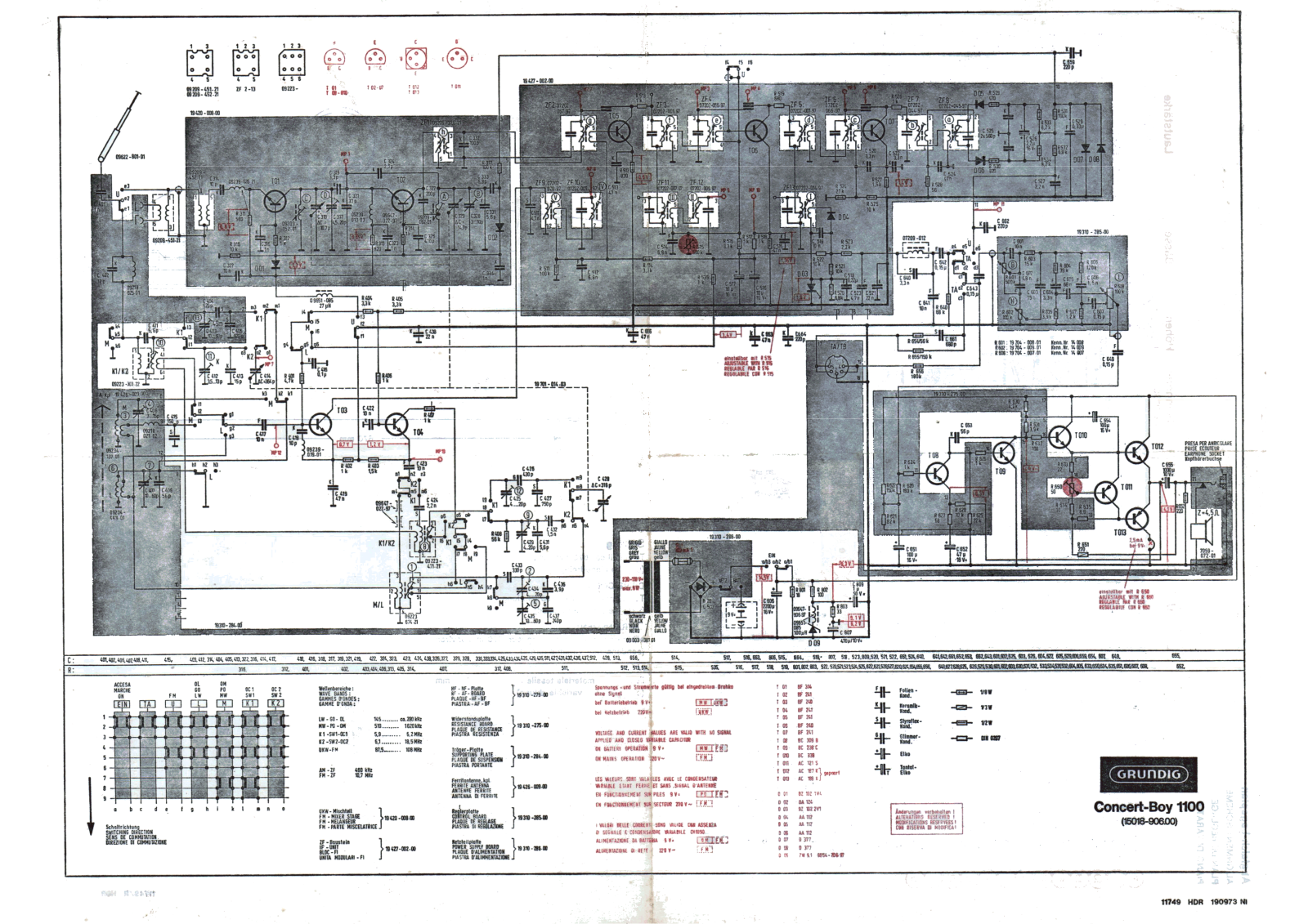 Grundig boy 1100 schematic