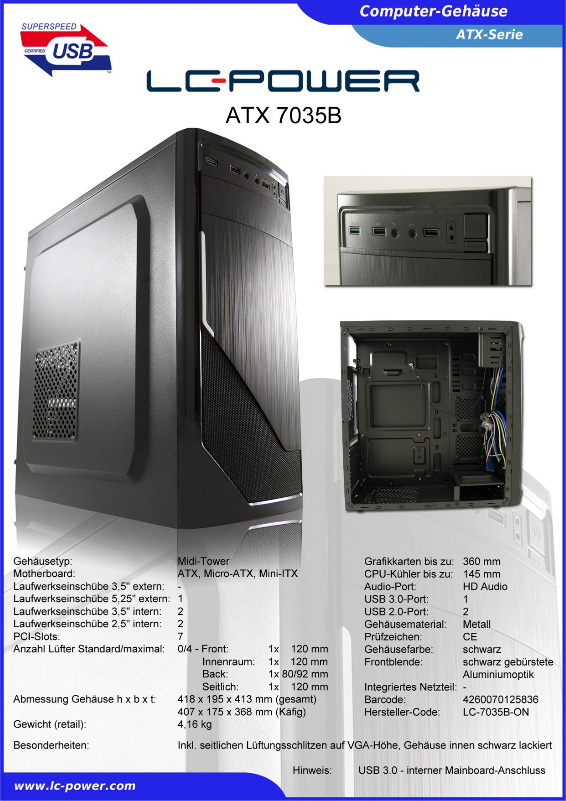 LC-Power LC-7035B-ON User Manual