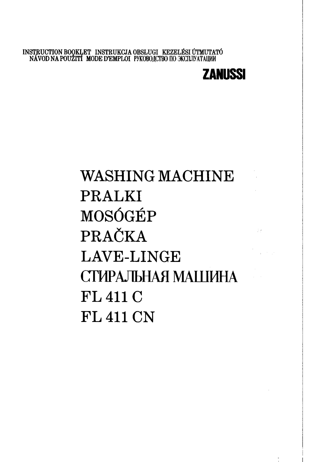 Zanussi FL411C User Manual