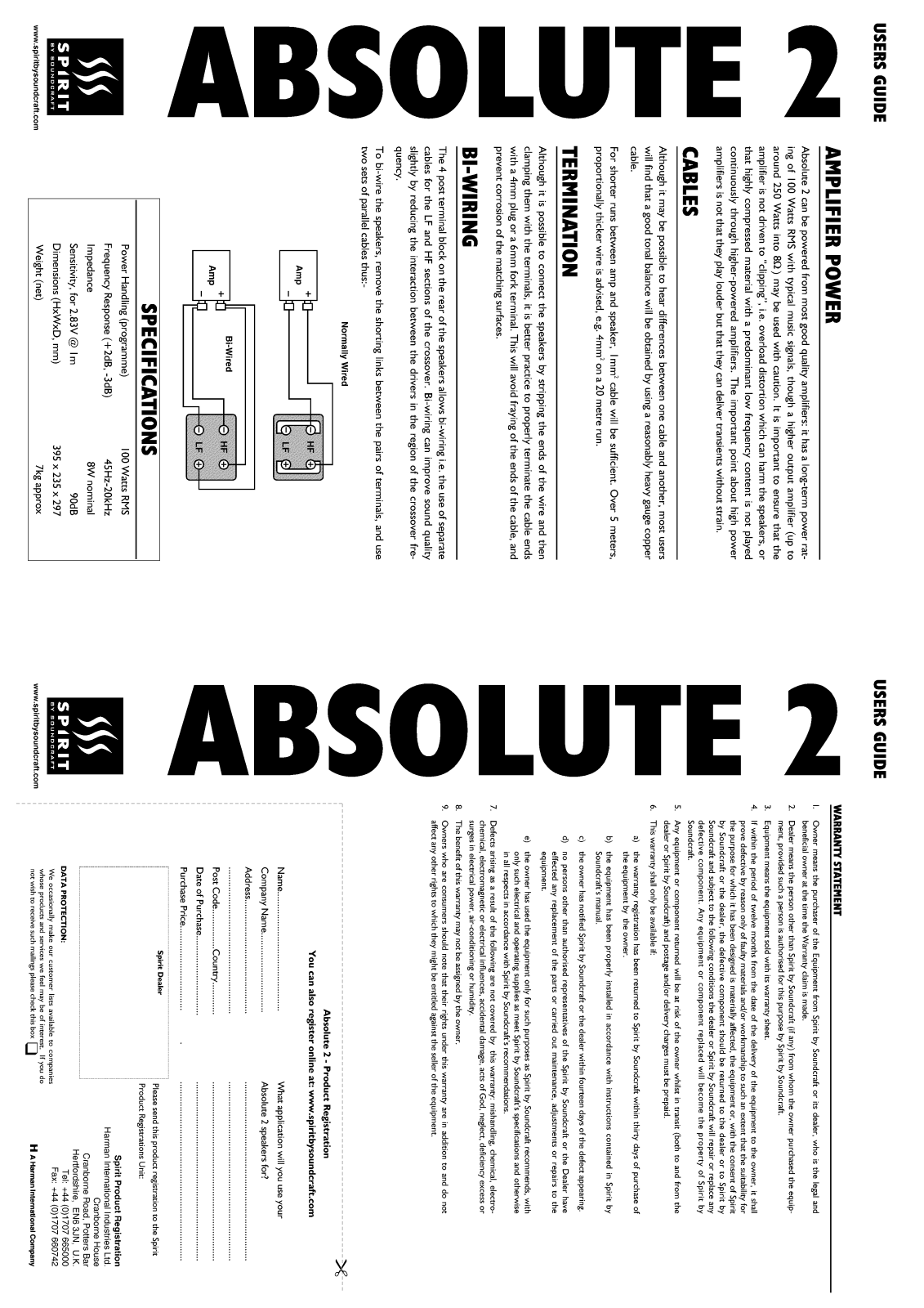 Soundcraft ABSOLUTE 2 User manual