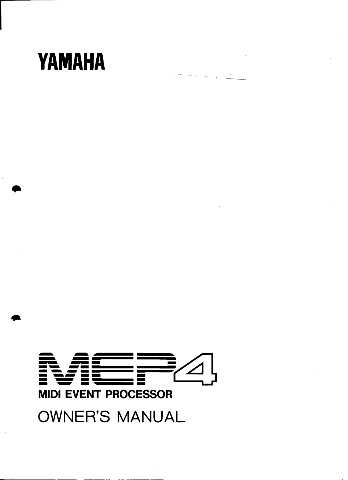 Yamaha MEP4 User Manual