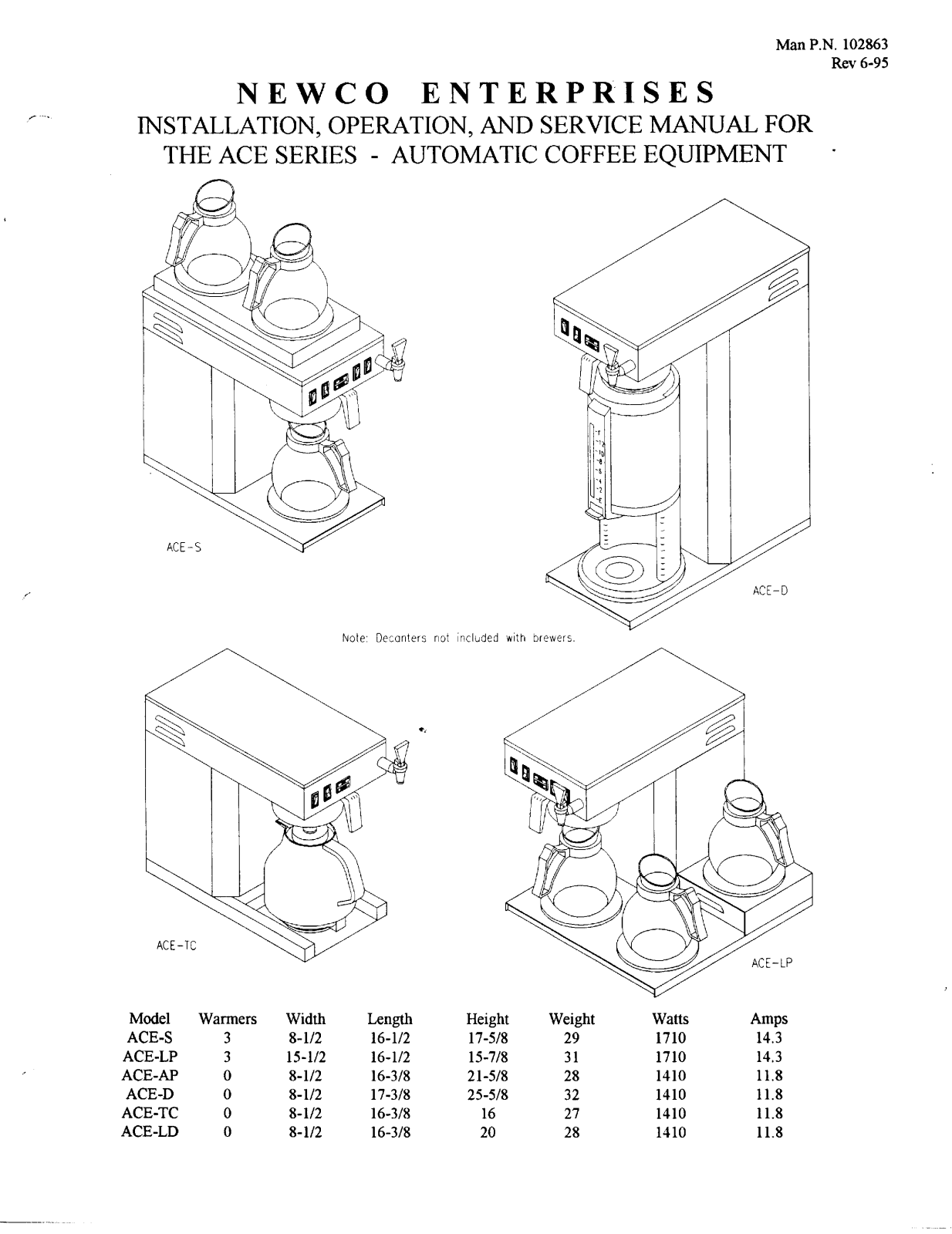 Newco ACE-AP, ACE Service Manual