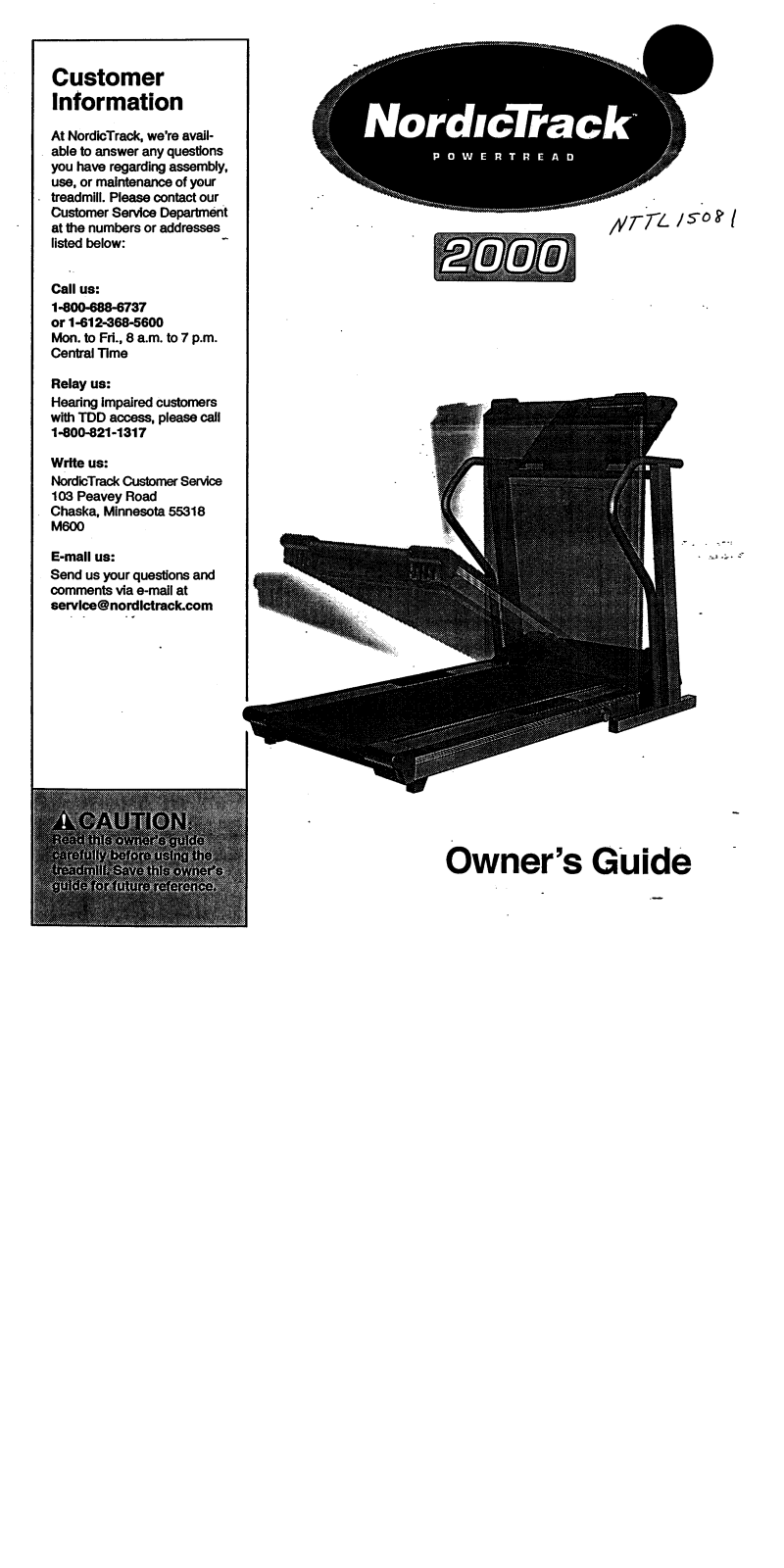 NordicTrack NTTL15081 Owner's Manual