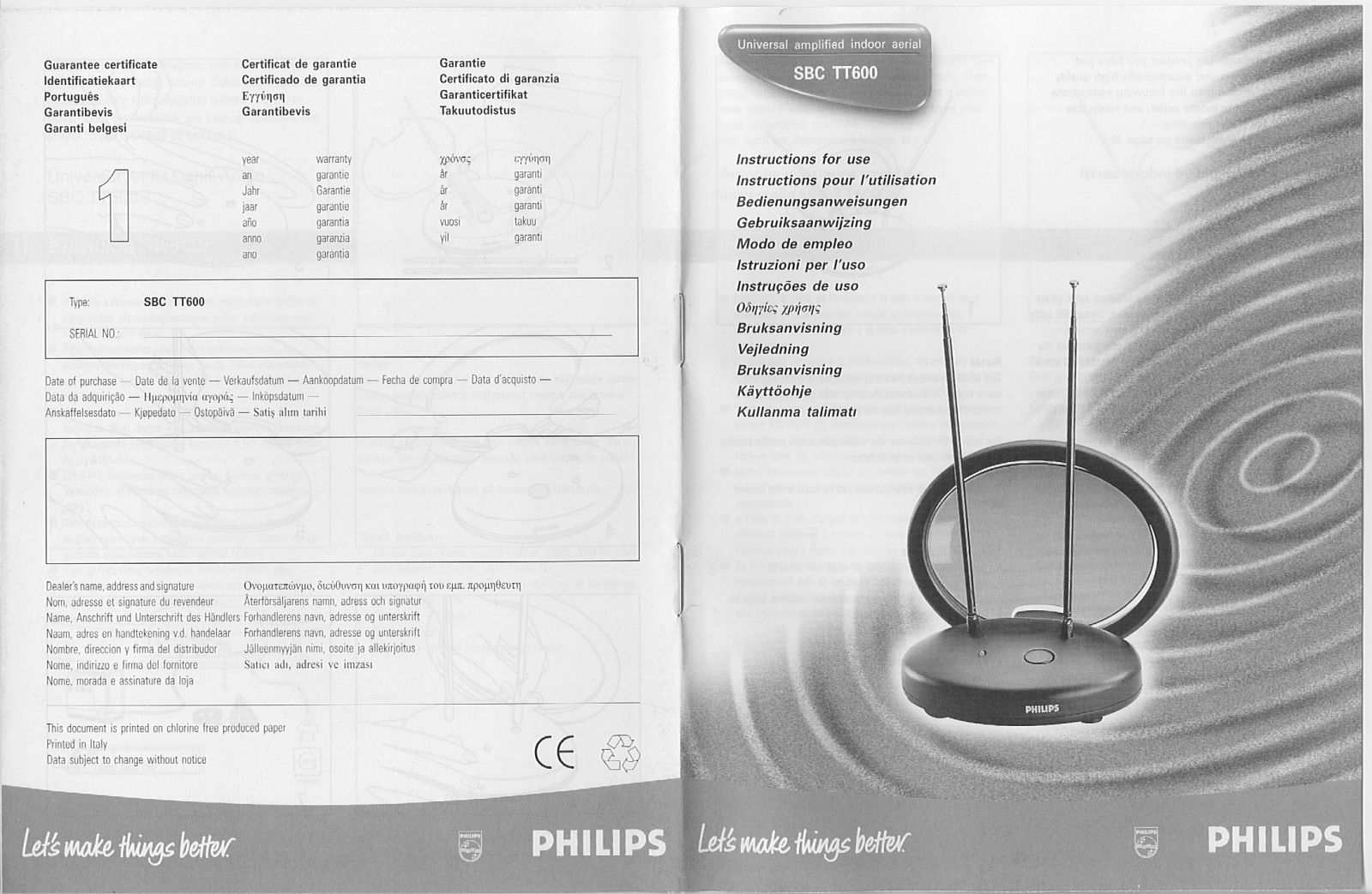 Philips SBCSC368/13C User Manual