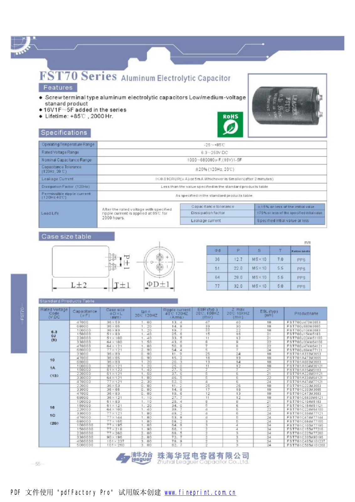 Datasheet fst70 Datasheet - ManualMachine.com