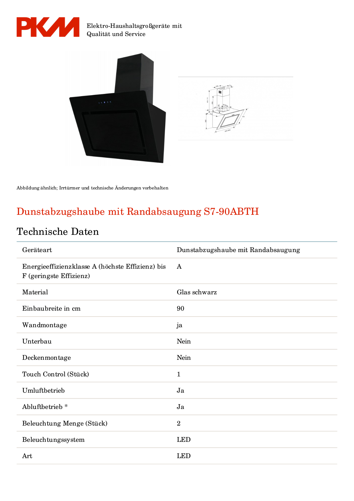 PKM S7-90 ABTH User Manual