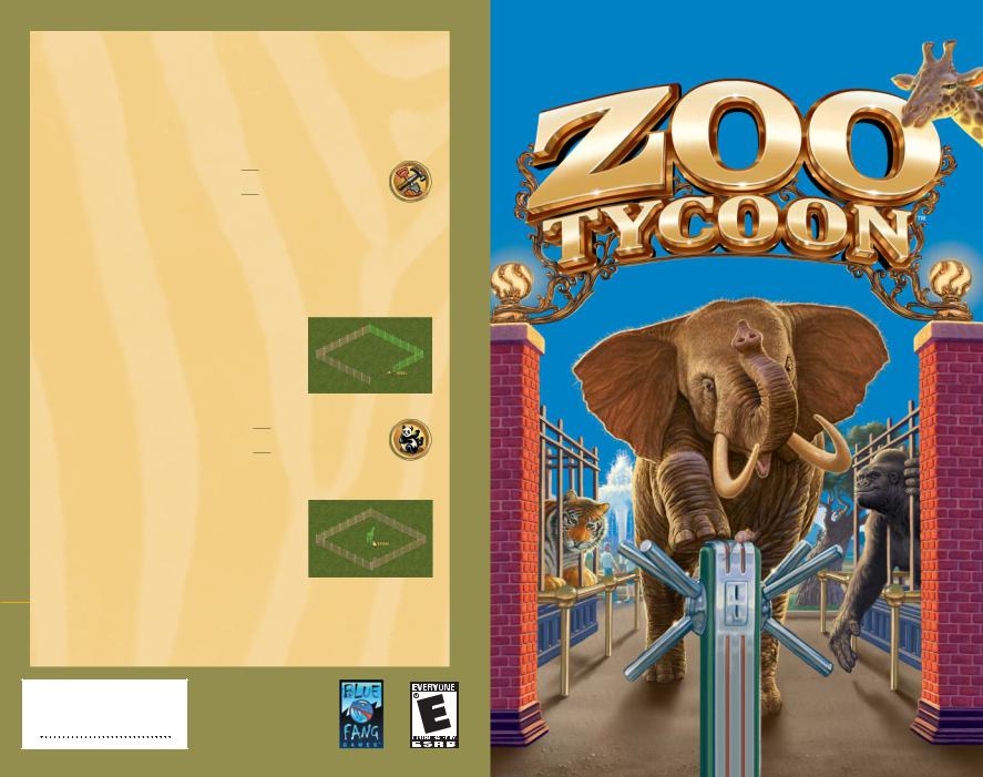 Games PC ZOO TYCOON User Manual