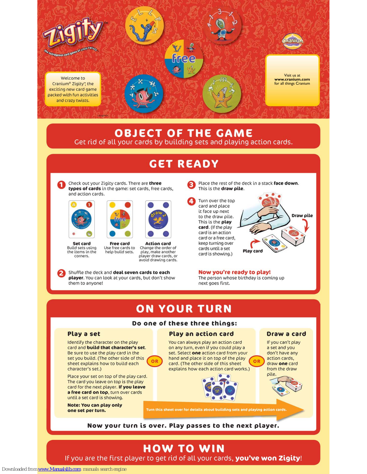 Cranium Zigity Instructions Manual - ManualMachine.com