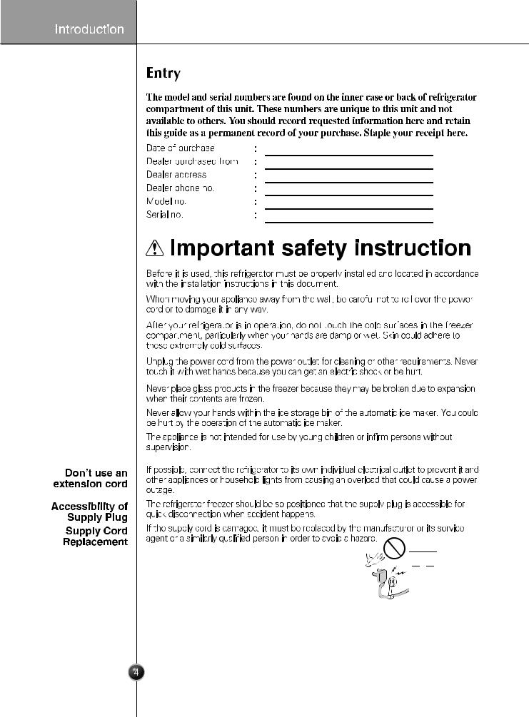 LG GR-J257JSXN Owner’s Manual