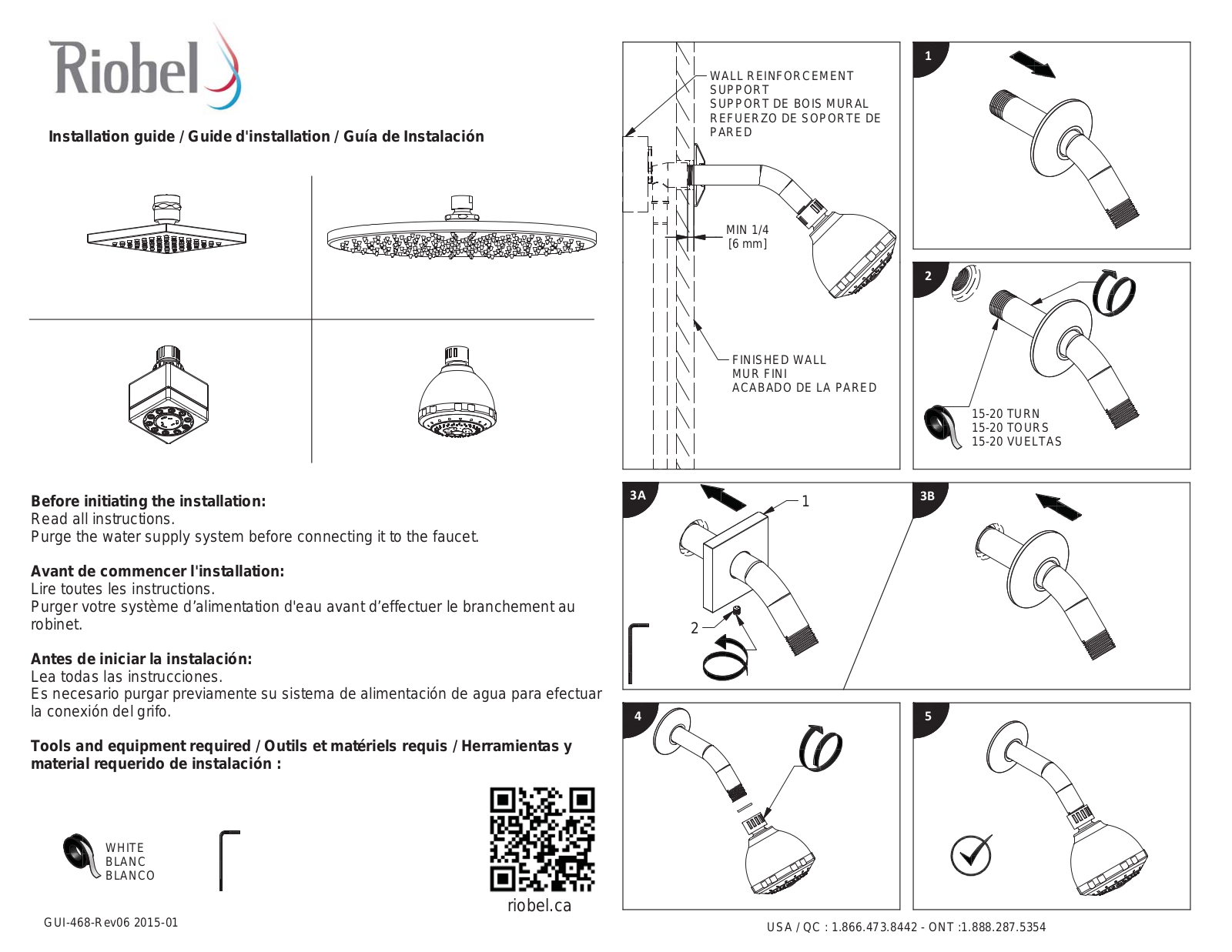 Riobel 478BKWS, 468BN15, 346PN15, 346BN15, 358BN Part List - ManualMachine.com