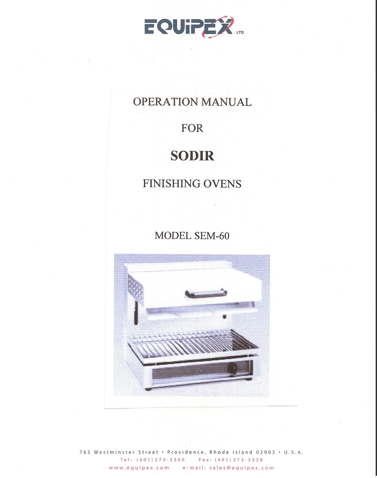 Equipex SEM-60 Installation  Manual