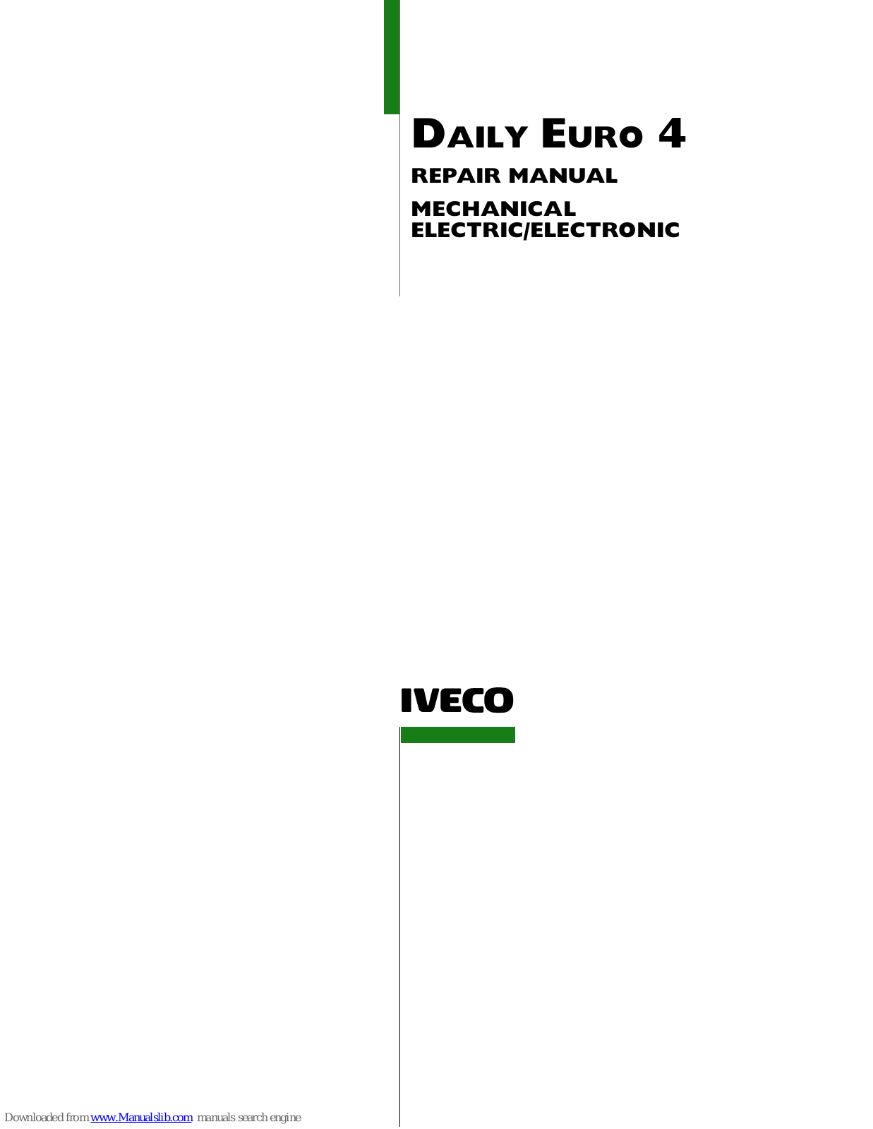 Iveco daily euro 4 Repair Manual