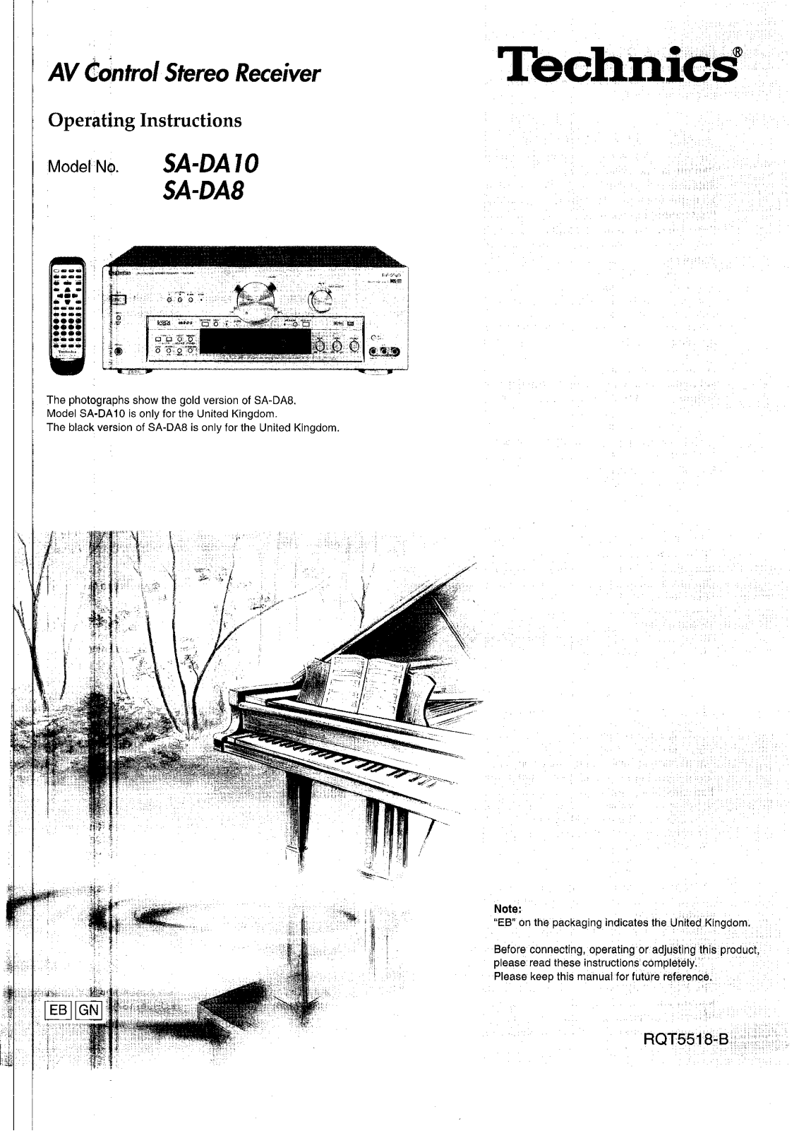 Panasonic SA-DA10, SA-DA8 User Manual