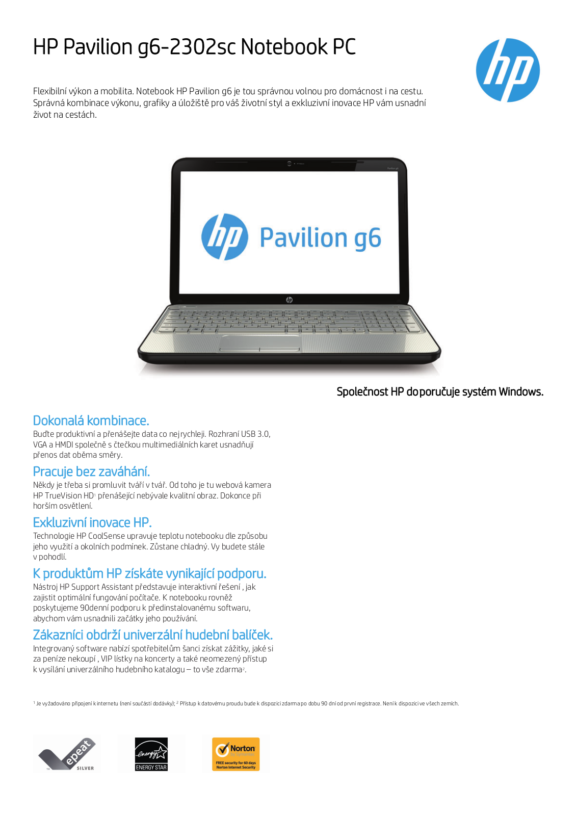 HP Pavilion g6-2302sc User Manual