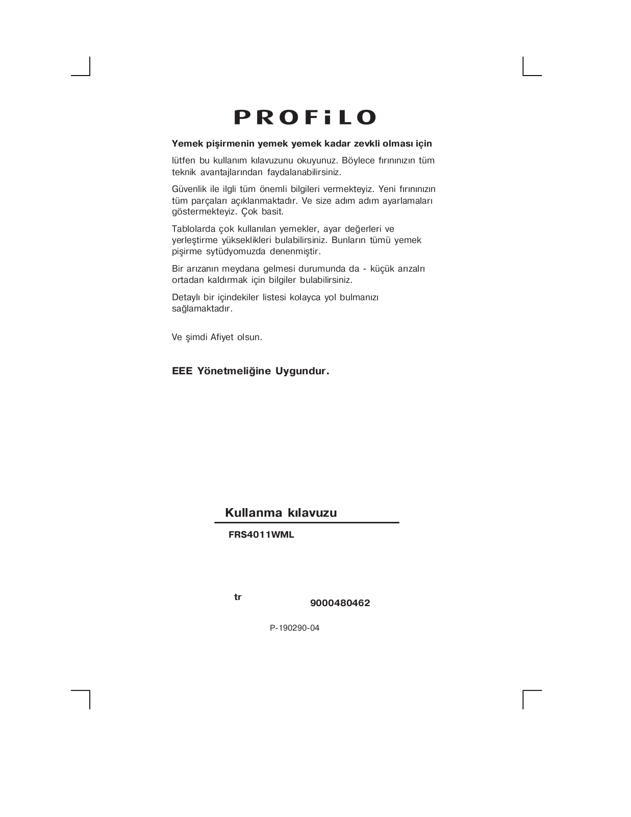 Profilo FRS4011WML User Manual - ManualMachine.com