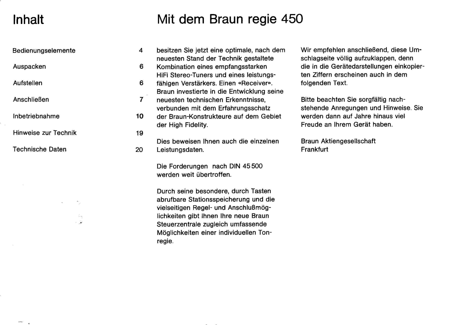 Braun Regie-450 Owners Manual