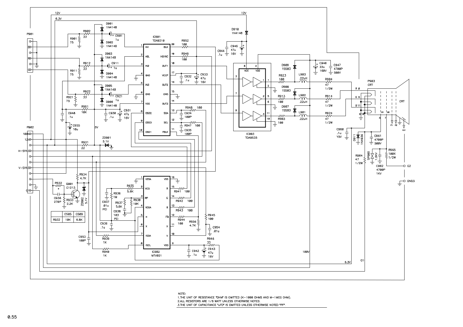 Rolsen C505 Schematics