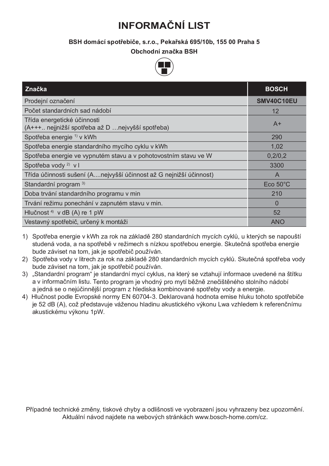 Bosch SMV40C10EU User Manual