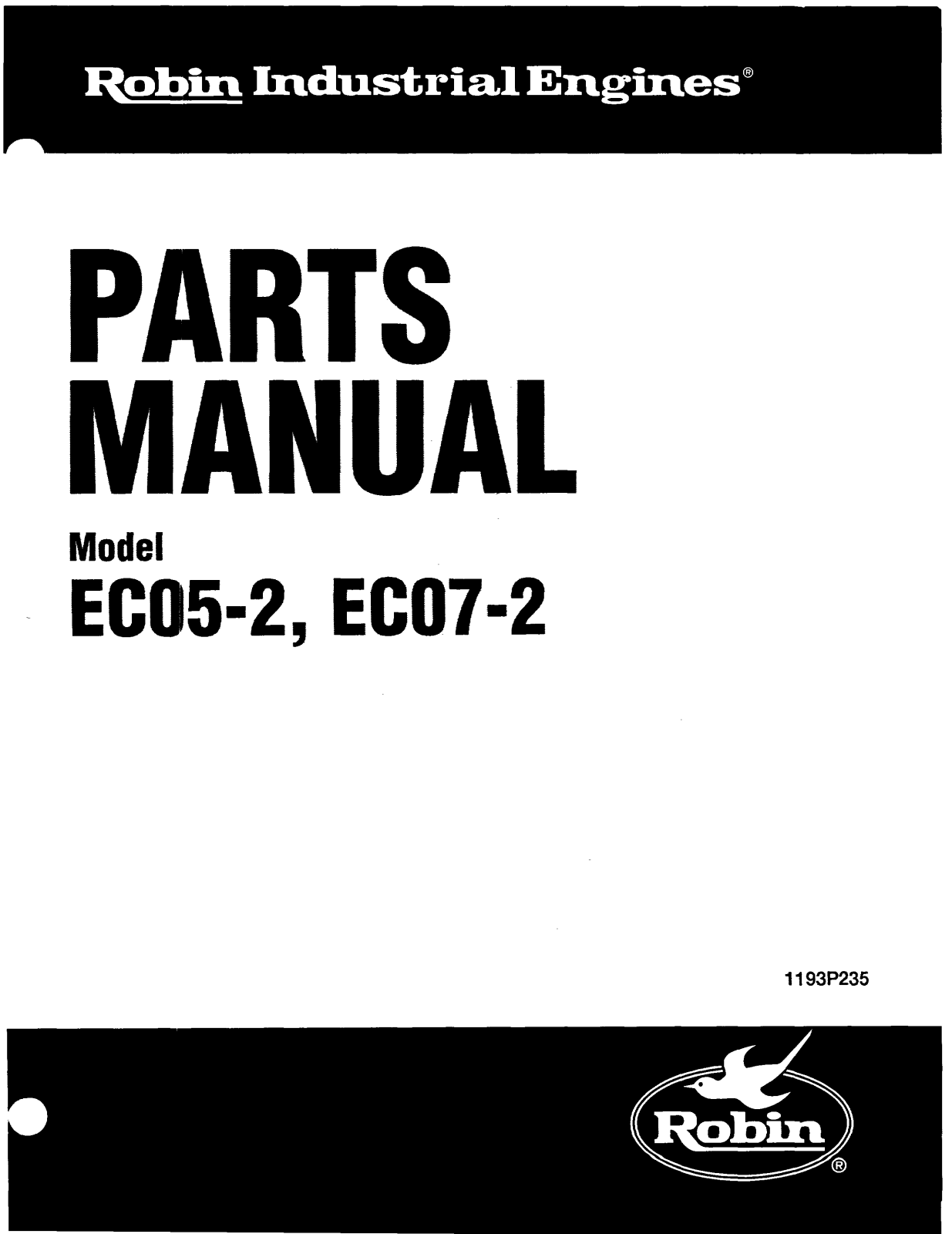 Robin EC05 PARTS LIST