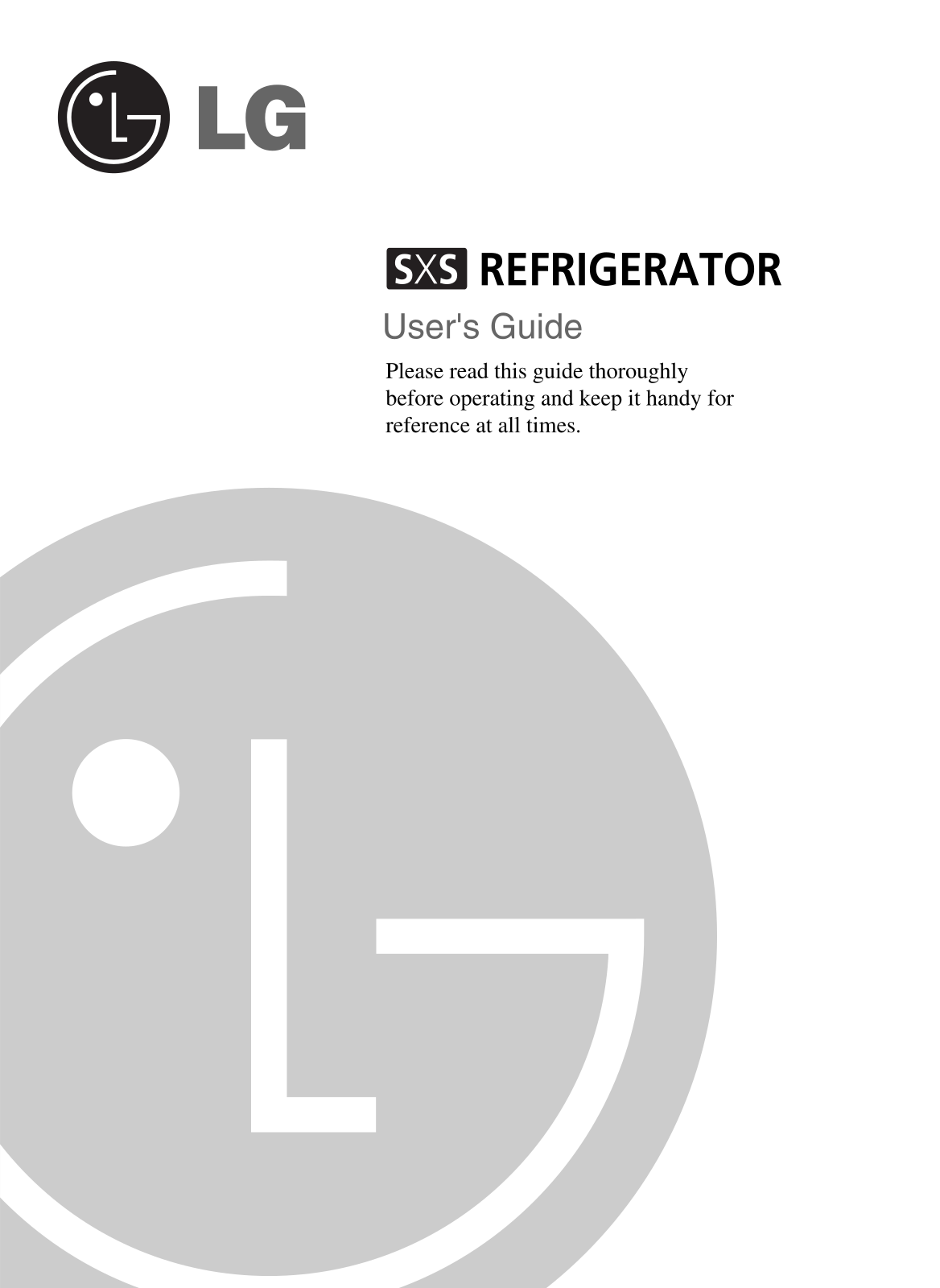 LG GR-B207RDQ User Manual