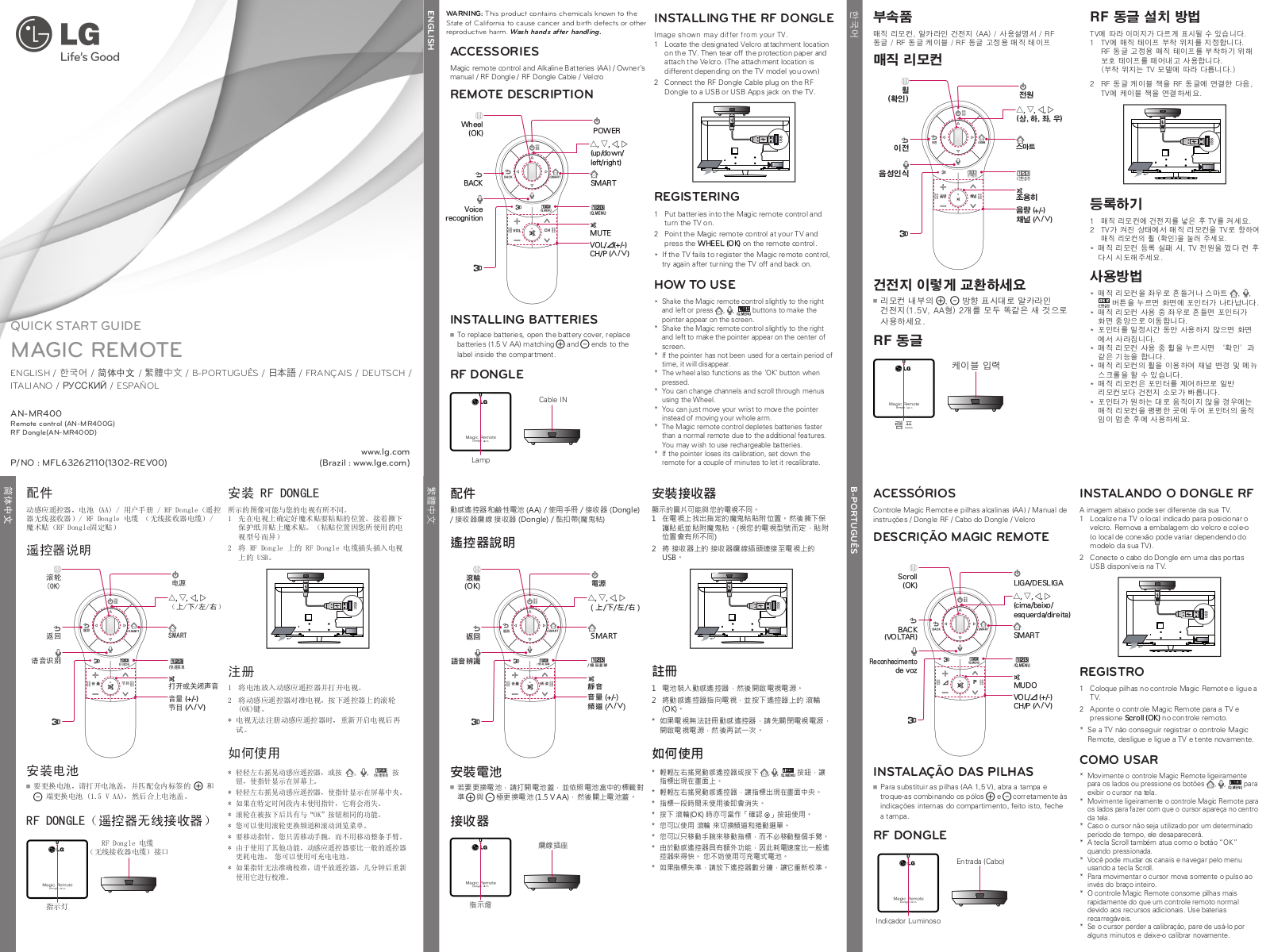 LG AN-MR400 User Manual