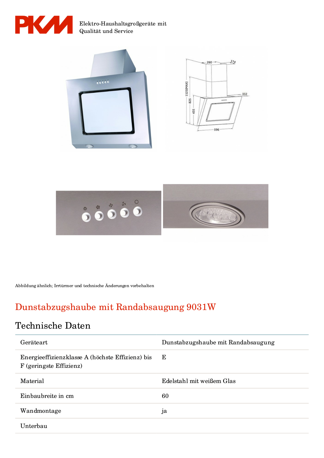 PKM 9031W User Manual