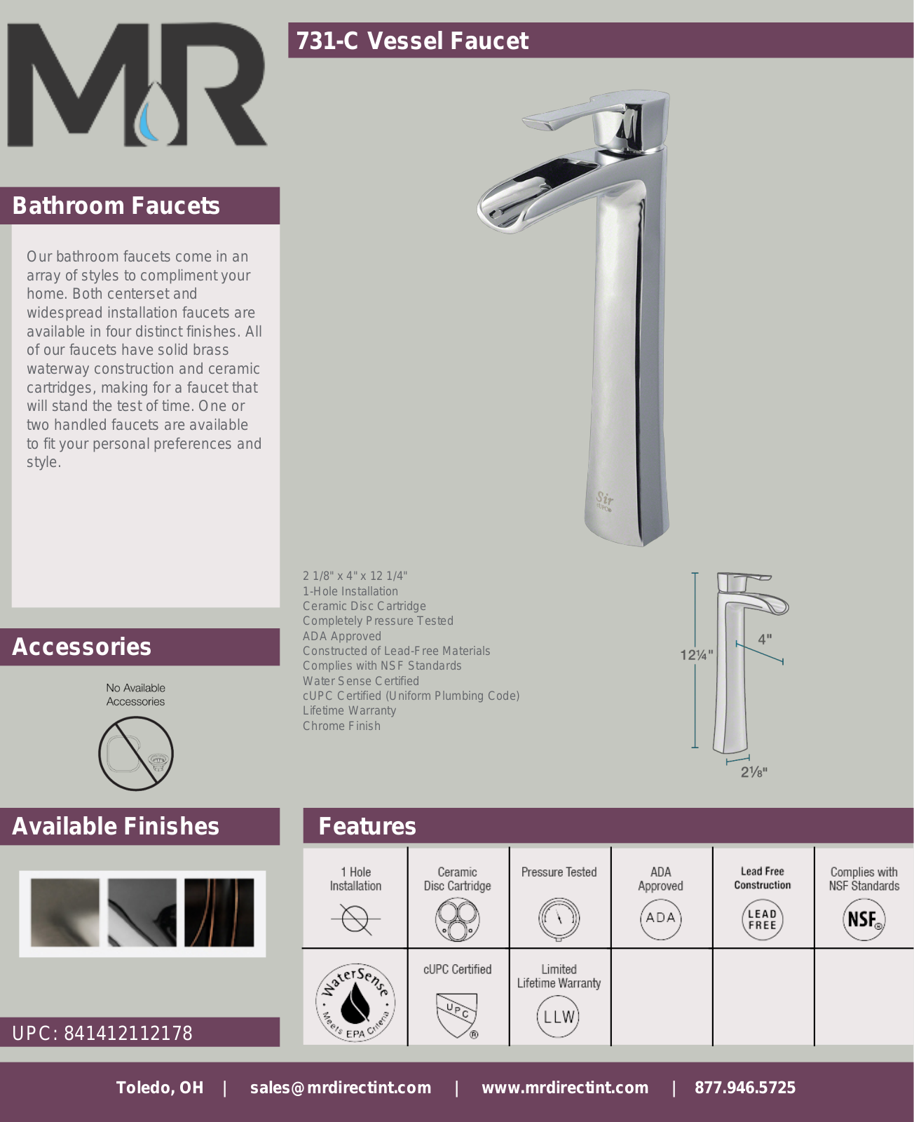MR Direct MRDR2212 Specifications - ManualMachine.com