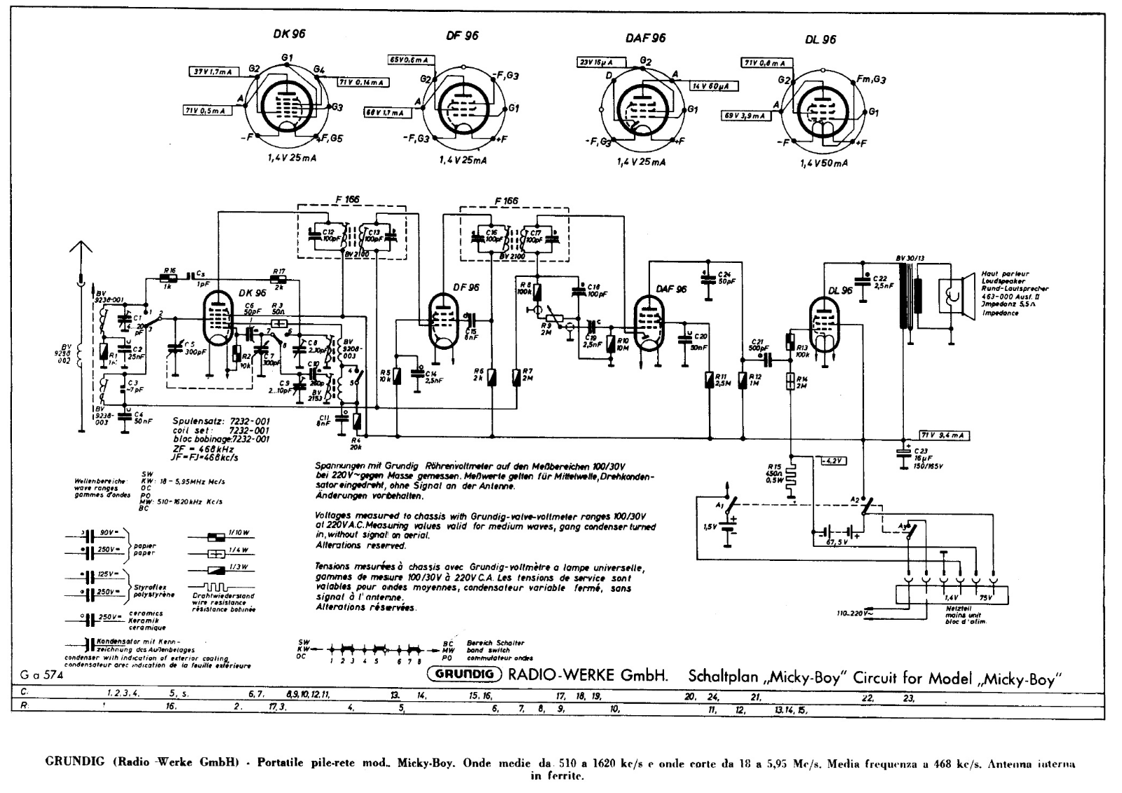 Grundig micky boy schematic