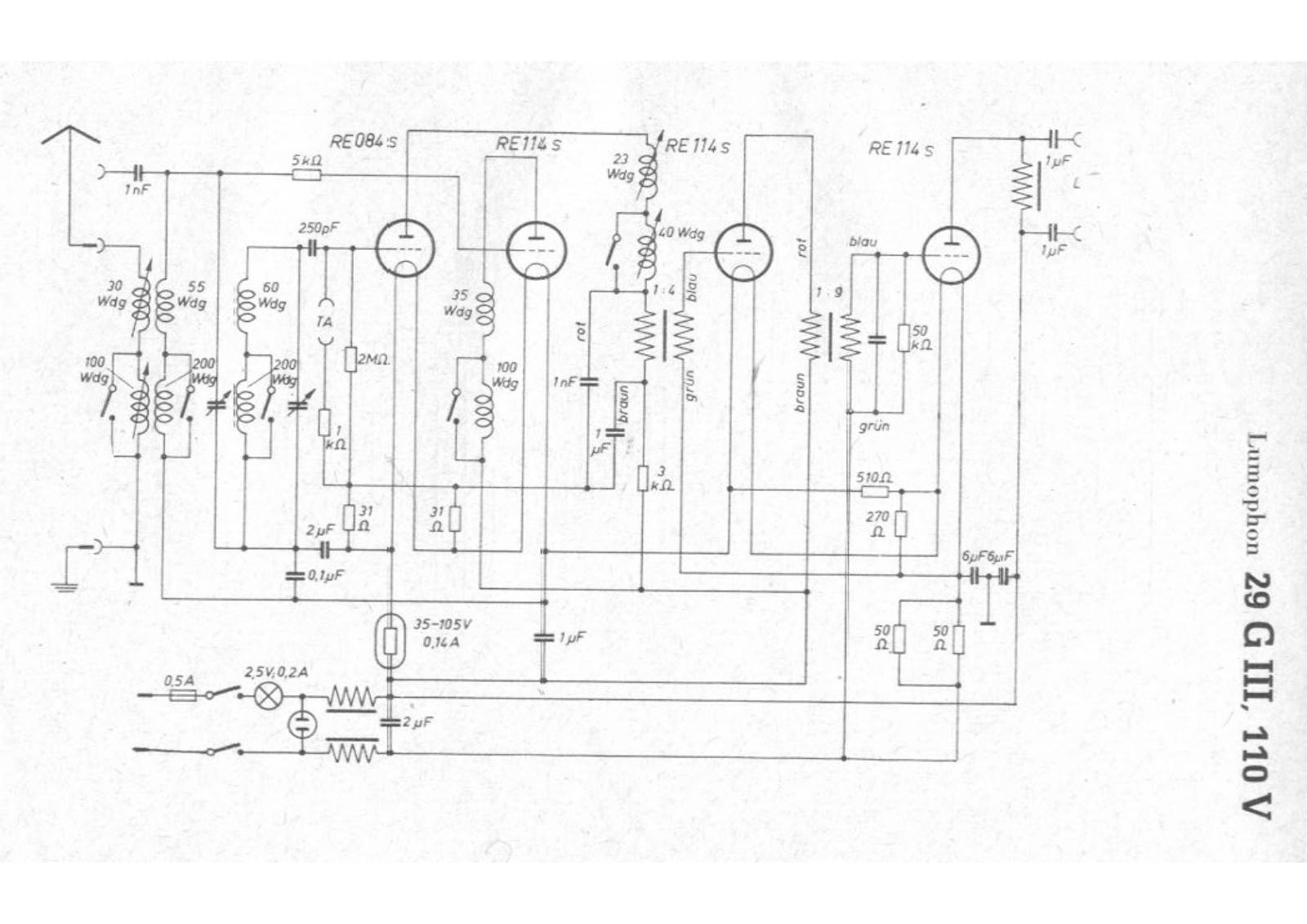 Lumophon 29giii 110v schematic - ManualMachine.com