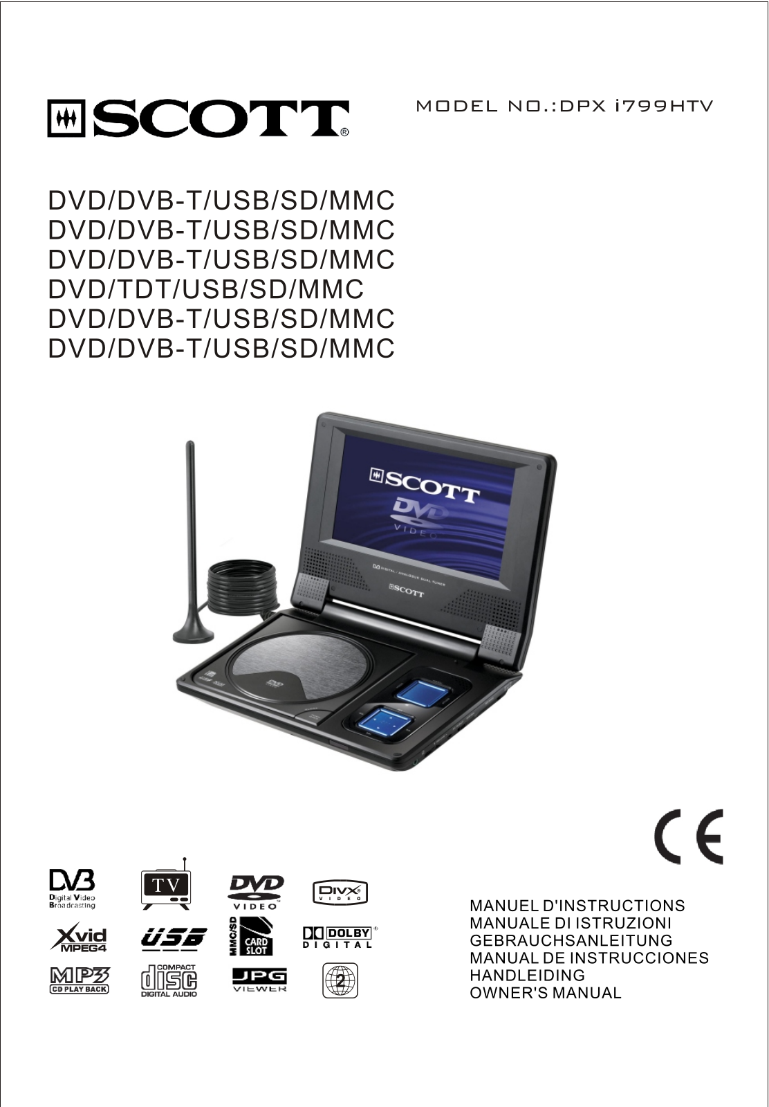 Scott DPX i799HTV USER MANUAL AND INSTALLATION INSTRUCTIONS